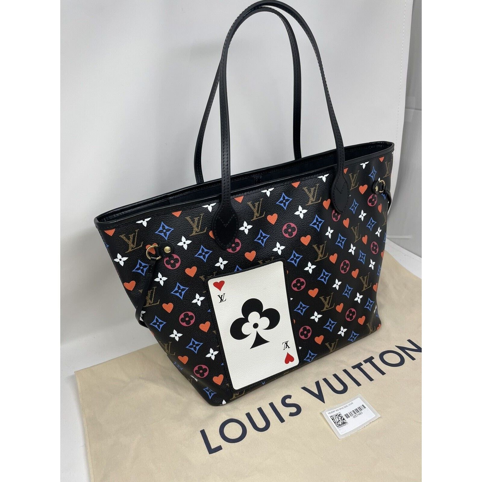 Louis Vuitton Louis Vuitton Neverfull Tote MM Black Canvas Size ONE SIZE - 3 Thumbnail
