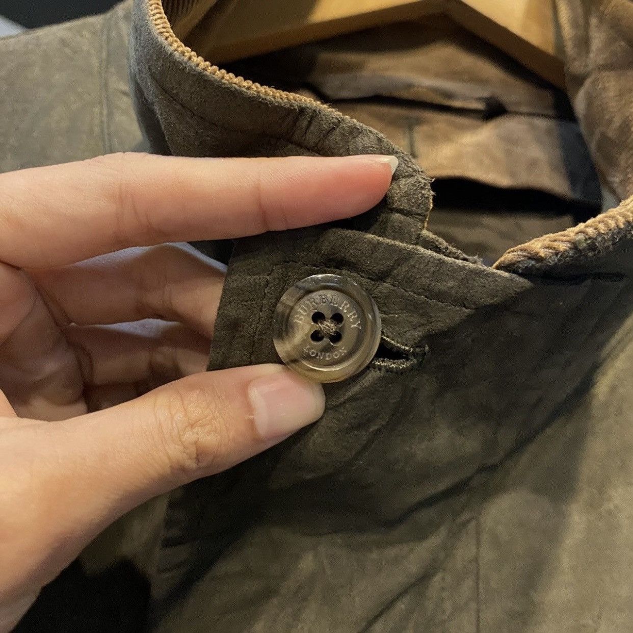 Burberry Burberry London Suede Jacket Nova Check Lined Olive/Brown Size US XL / EU 56 / 4 - 12 Thumbnail