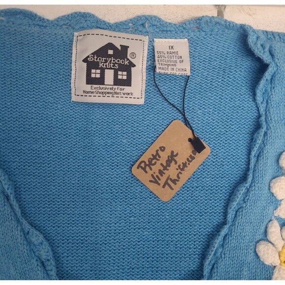 Tundra Vtg Storybook Knits Floral Cardigan Sweater Size XL / US 12-14 / IT 48-50 - 4 Thumbnail