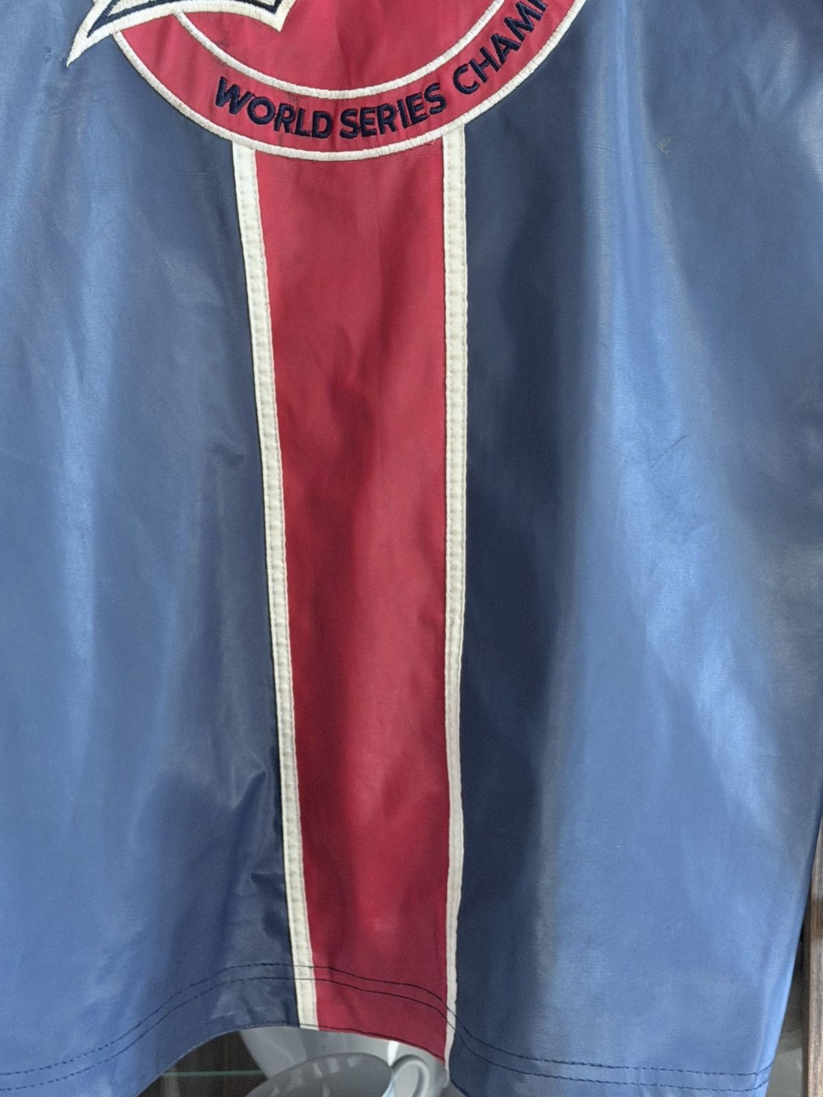 Fubu Vintage Fubu Varsity Waterproof Jacket Navy Red Distressed Size US M / EU 48-50 / 2 - 4 Thumbnail