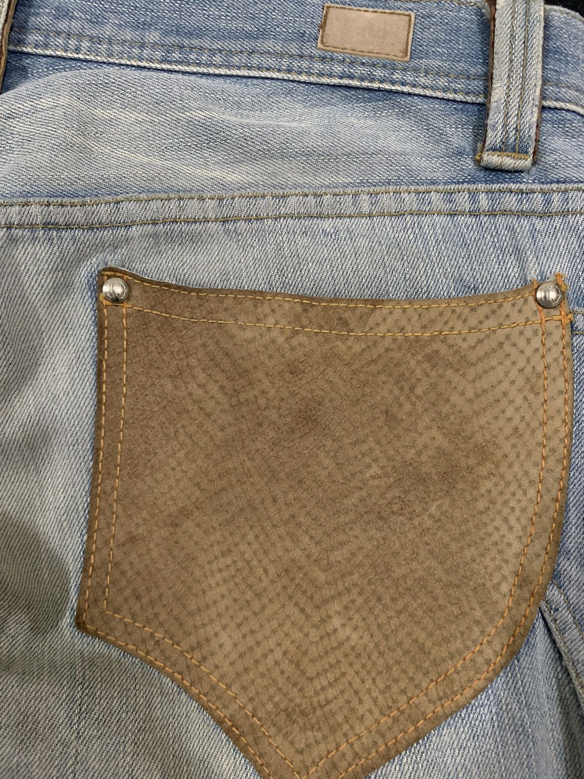 Tornado Mart Vintage NCFM Leather Pocket Clawmark Distressed Jeans Size US 32 / EU 48 - 12 Thumbnail