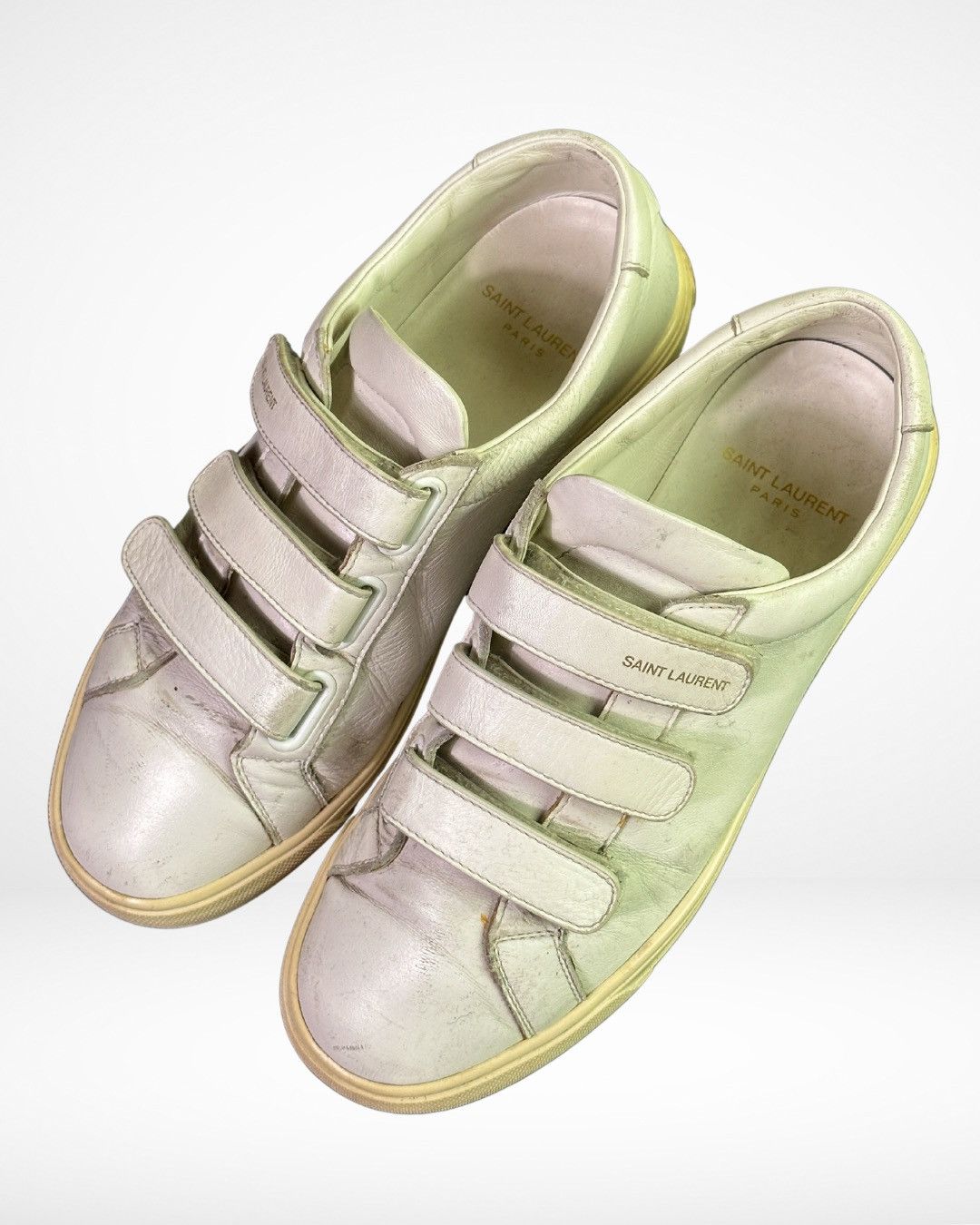 Hedi Slimane × Saint Laurent Paris SS12 Hedi Slimane SL/01 Velcro Strap Skater Sneakers Size US 6 / EU 39 - 3 Thumbnail