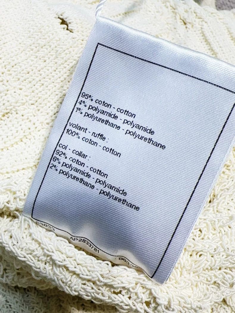 Chanel Chanel 25C beige ruffled long-sleeved knitted cardigan co Size XS / US 0-2 / IT 36-38 - 7 Thumbnail