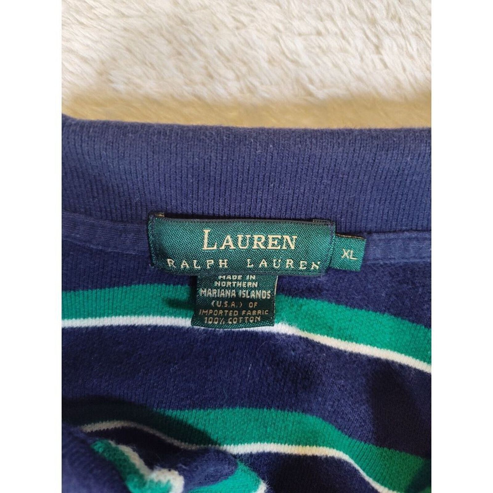 Lauren Ralph Lauren Lauren Ralph Lauren VTG Polo Mens X Large Blue Green USA Size US XL / EU 56 / 4 - 8 Thumbnail