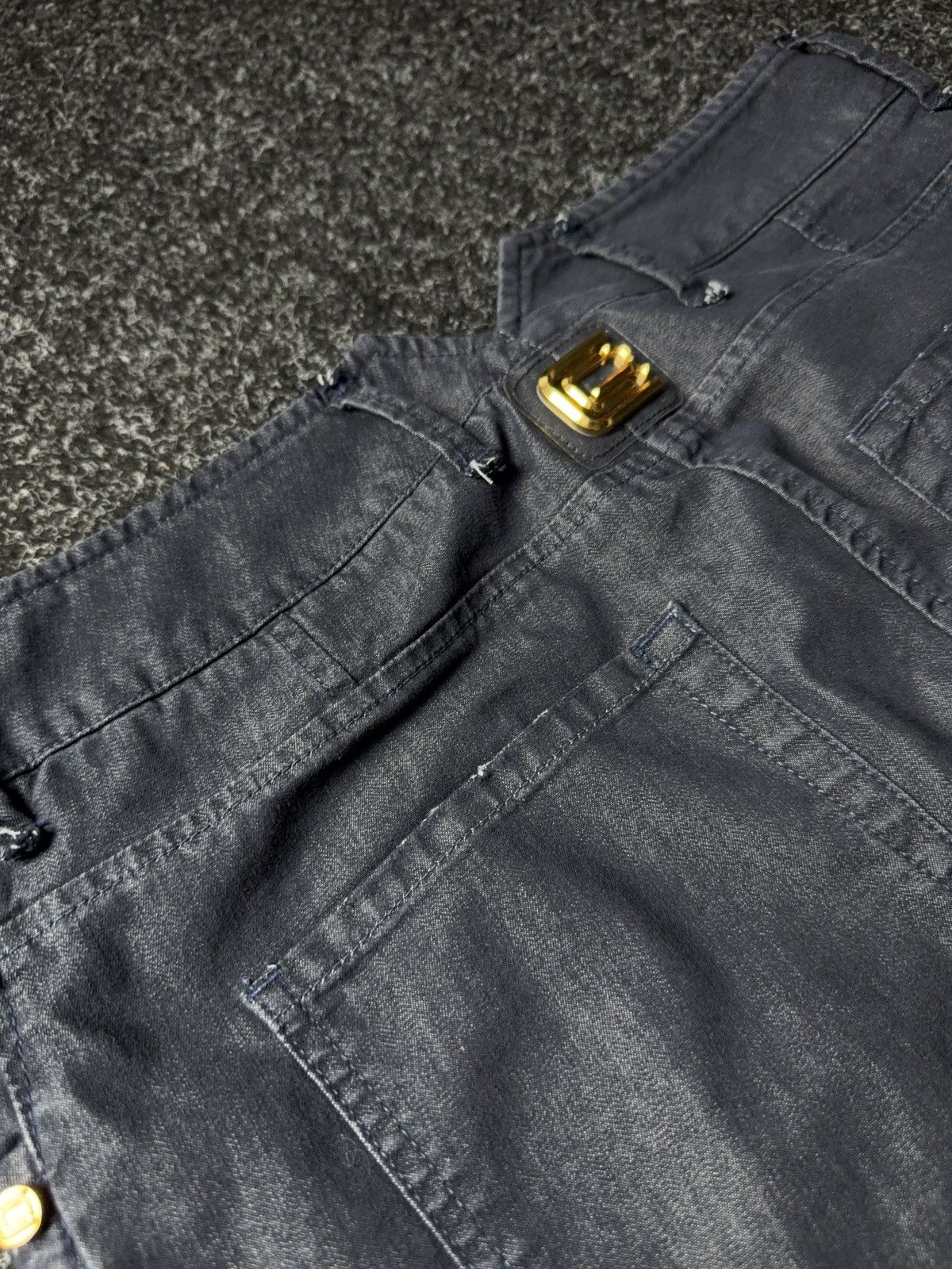 Roberto Cavalli Class Roberto Cavalli Distressed Slim Fit Cotton Pants Size 28" / US 6 / IT 42 - 22 Thumbnail