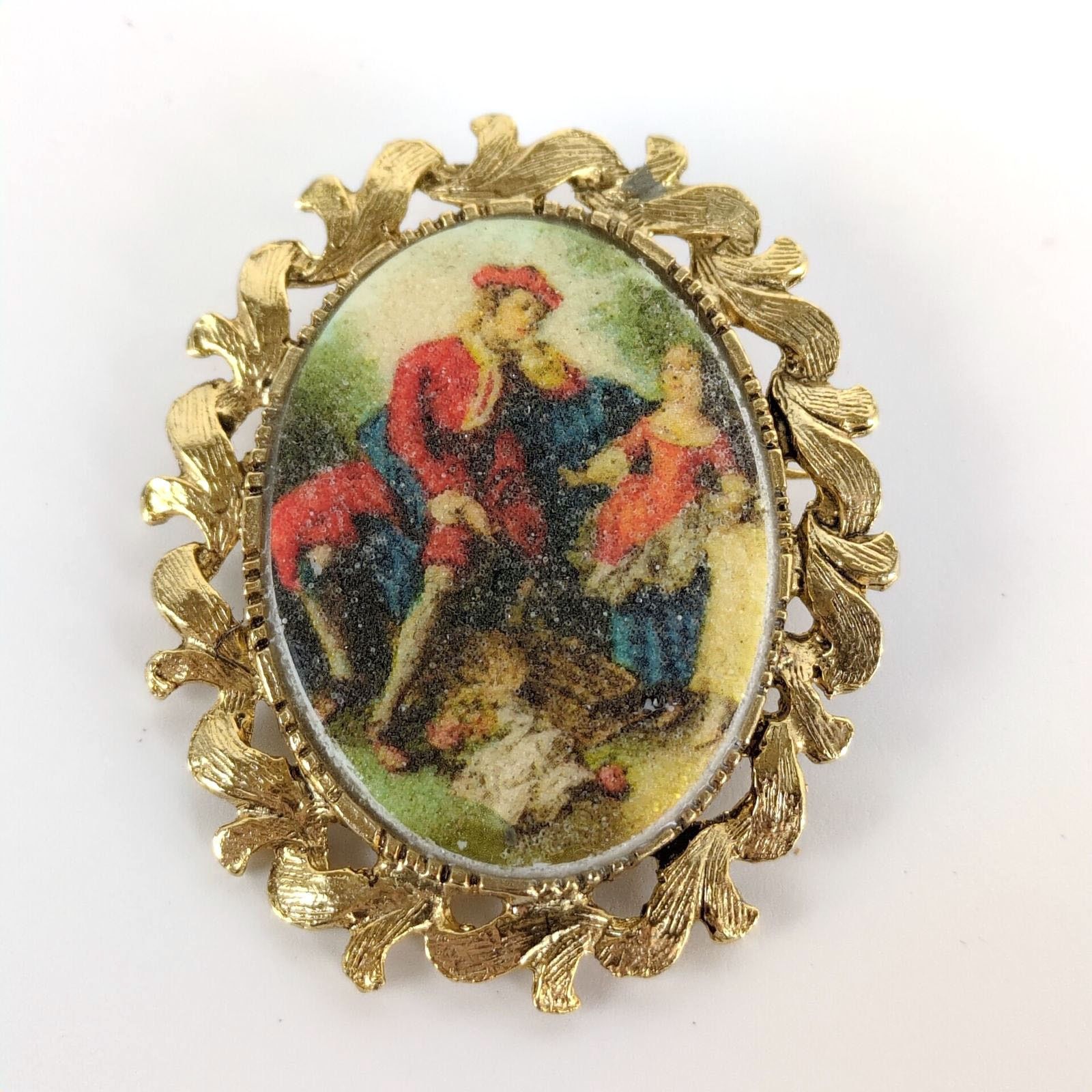 Vintage Victorian Revival Portrait Sugar Cameo Brooch Pin Pendant Size ONE SIZE - 1 Thumbnail