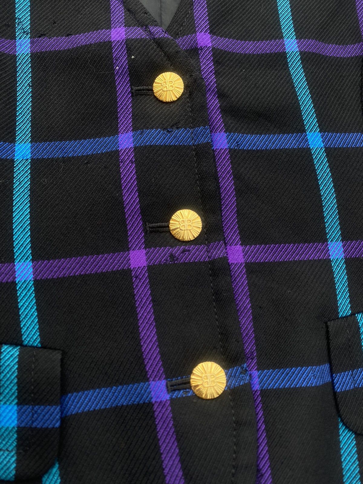 Balenciaga Rare Vintage 90s Balenciaga Checkered Vest Size US S / EU 44-46 / 1 - 8 Thumbnail