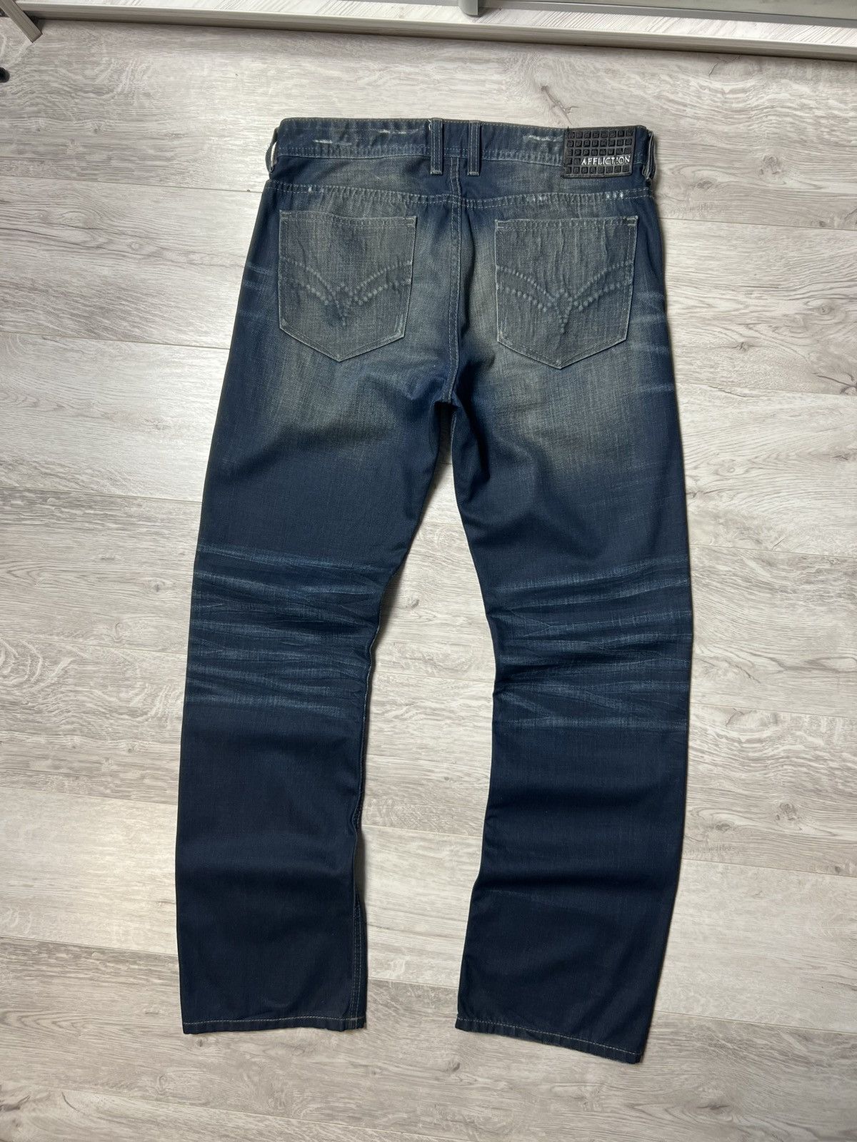 Affliction Vintage Affliction Straight Fit Jeans Distressed Denim Pants Size US 33 - 1 Thumbnail