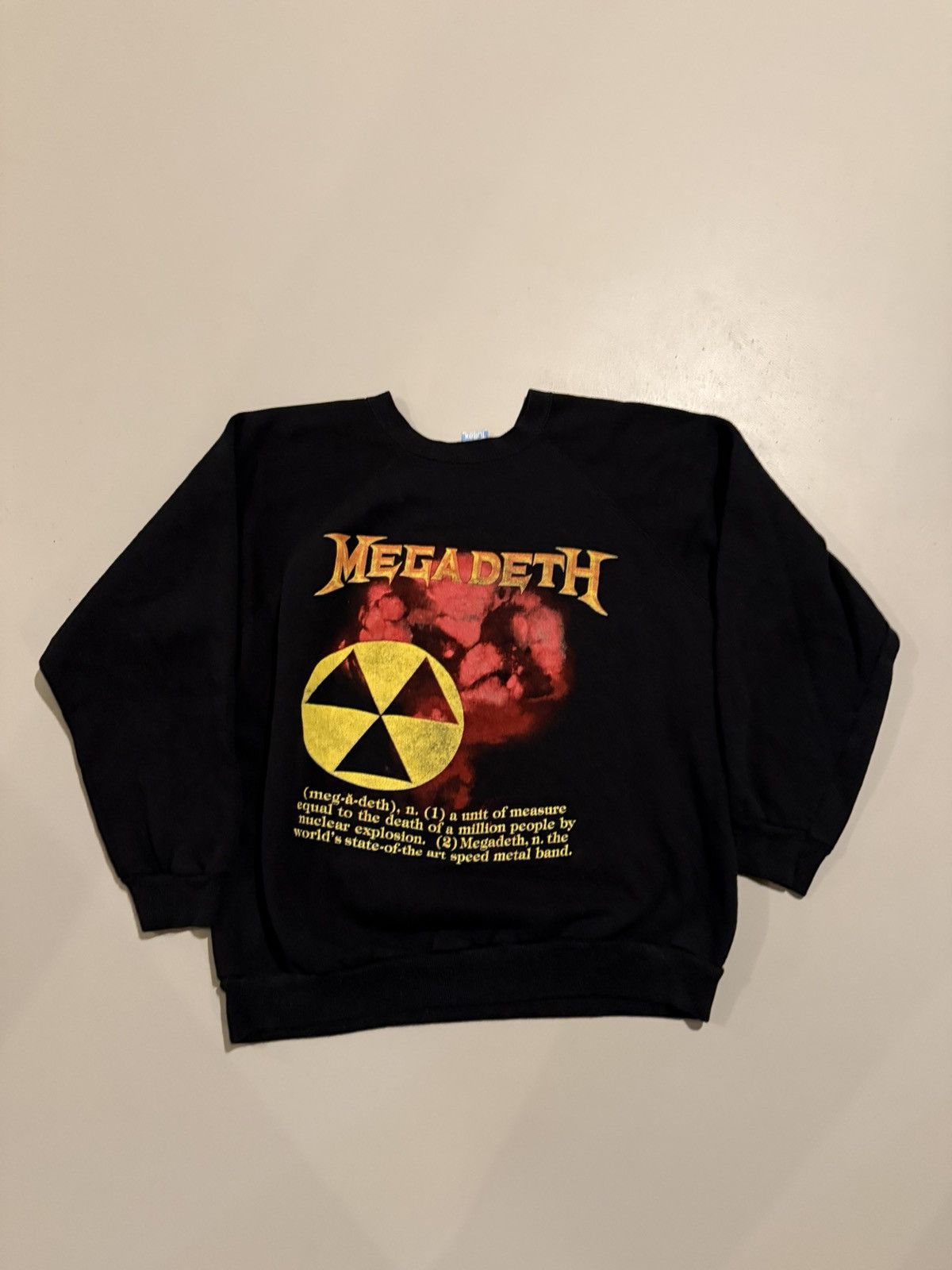 Tultex Vintage 1987 Megadeth Raglan Sweatshirt Size US L / EU 52-54 / 3 - 4 Thumbnail