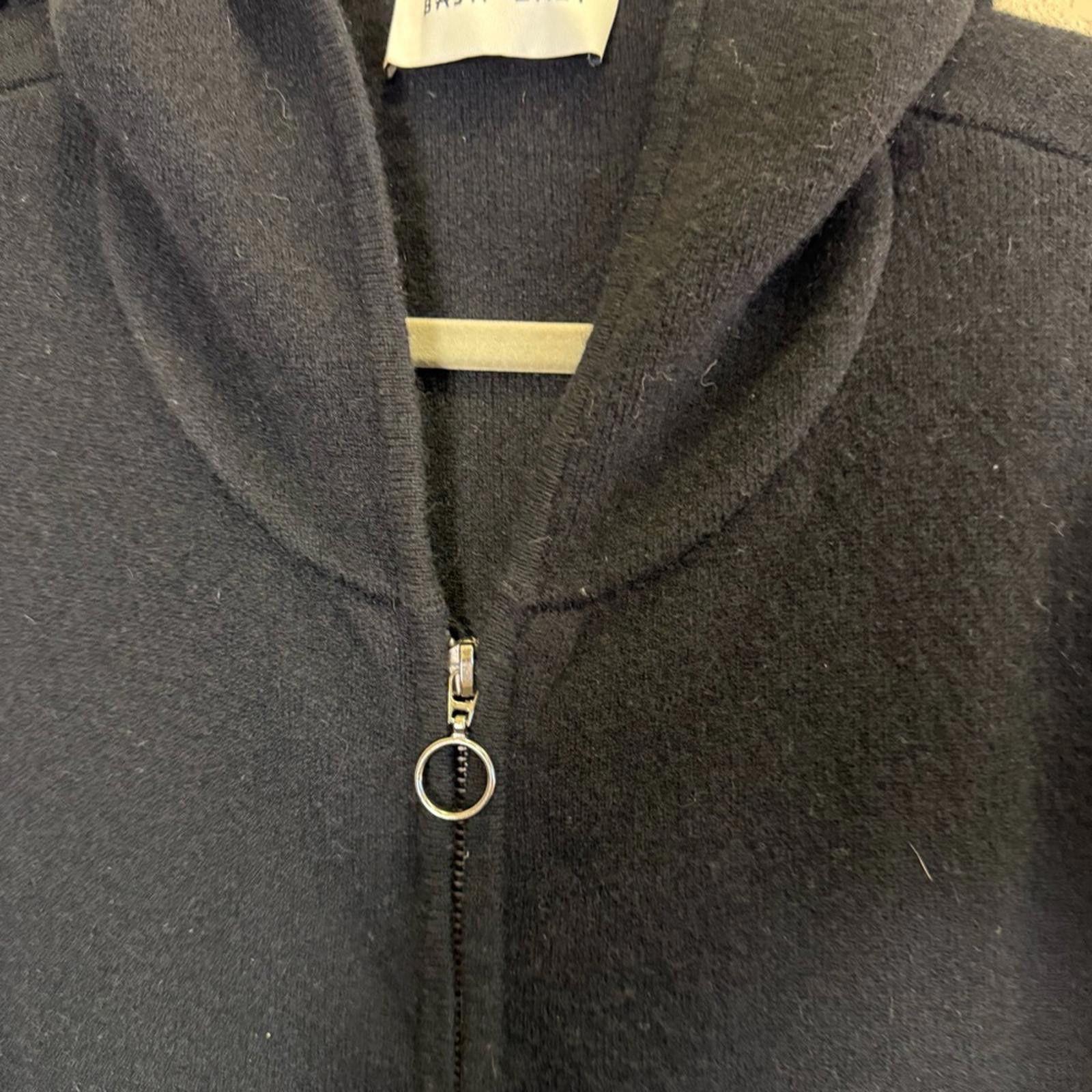 Baja East Baja East Black Cashmere Hooded Zip Front Cardigan Sz 3 Size XL / US 12-14 / IT 48-50 - 6 Thumbnail