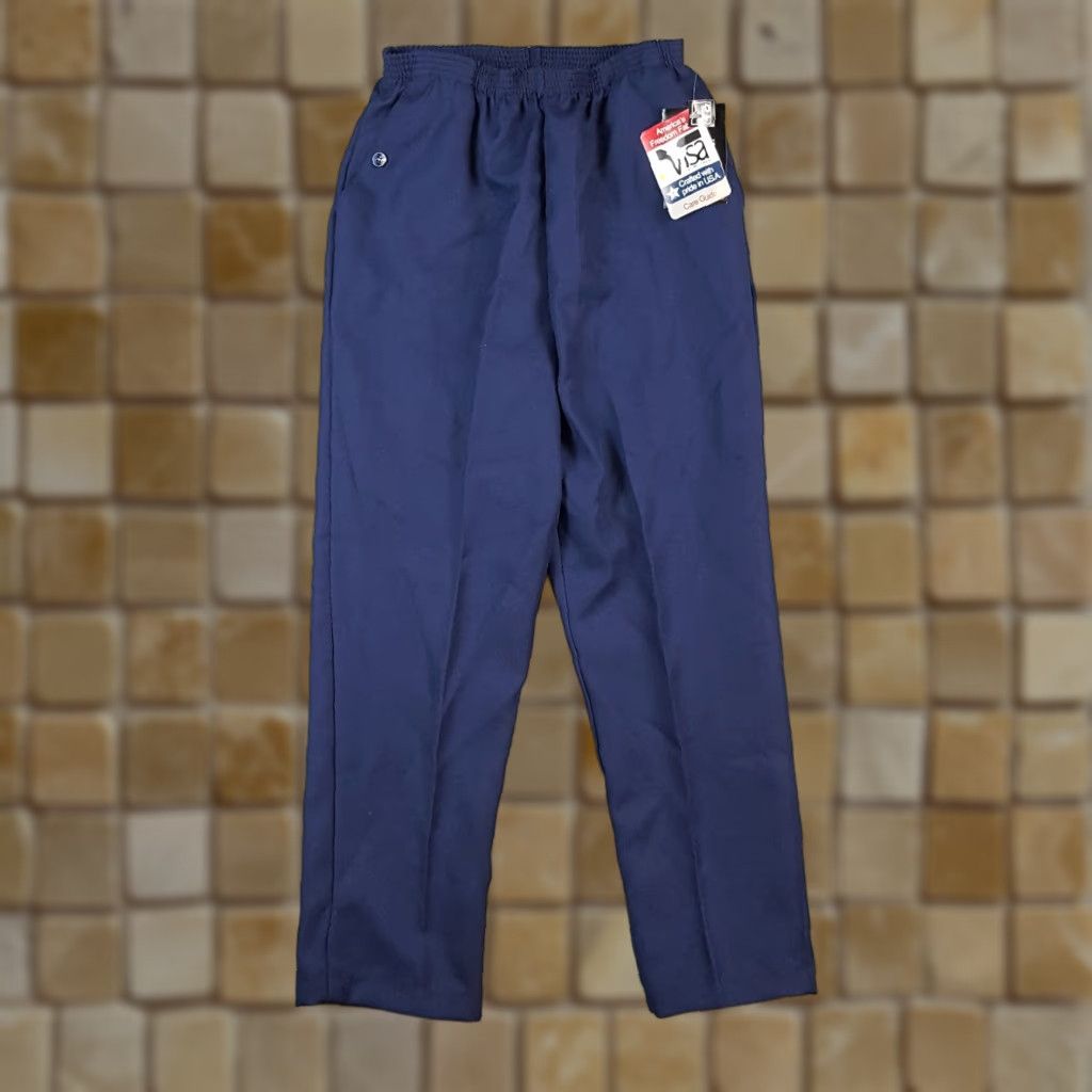 Vintage VINTAGE Separate Issue Dress Pants Women 100% Polyester 80s 90s 00s Blue Size 10 USA Made Stretch Waist Tapered Leg Dress Pants Womens Regular Size 32" / US 10 / IT 46 - 1 Thumbnail