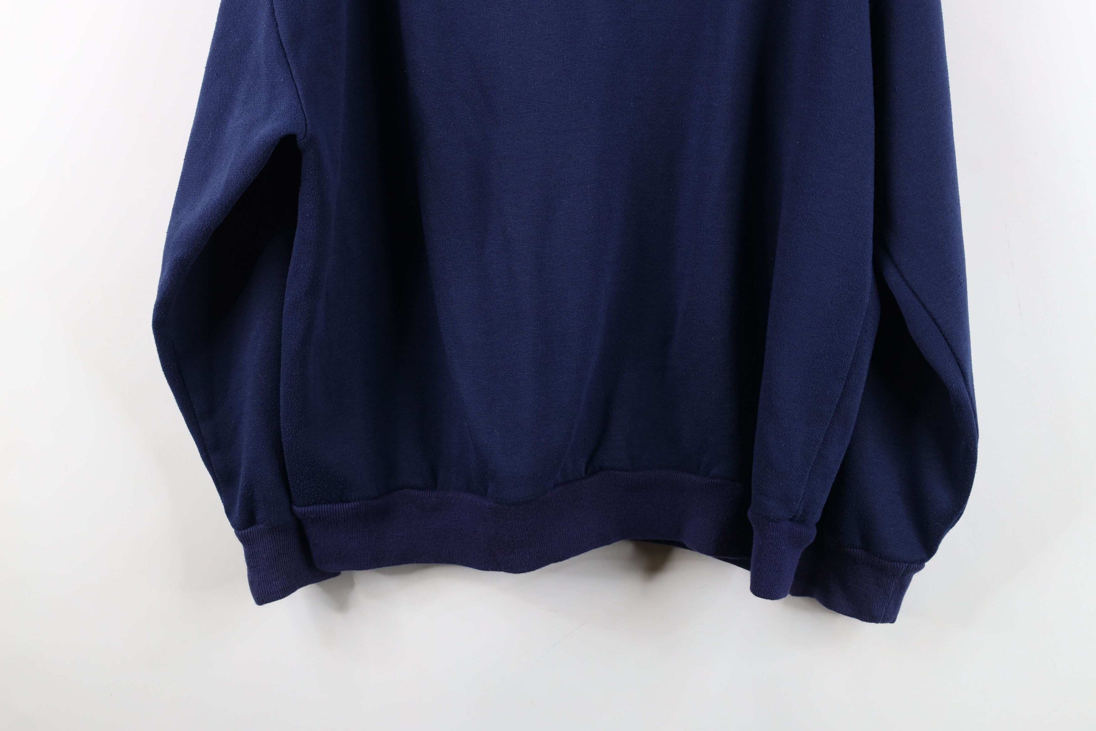 Vintage Vintage 70s 80s Streetwear Blank Full Zip Hoodie Blue Size US L / EU 52-54 / 3 - 14 Thumbnail