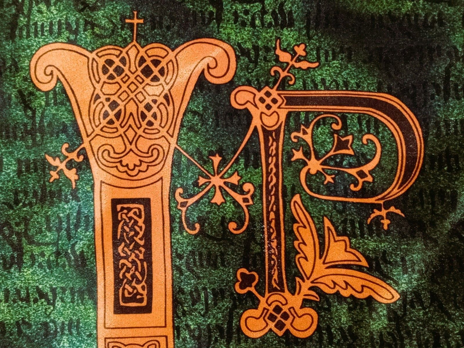 Jean Paul Gaultier JEAN-PAUL GAULTIER JPG Paris Abstract Green Brown Silk Scarf Size ONE SIZE - 8 Thumbnail
