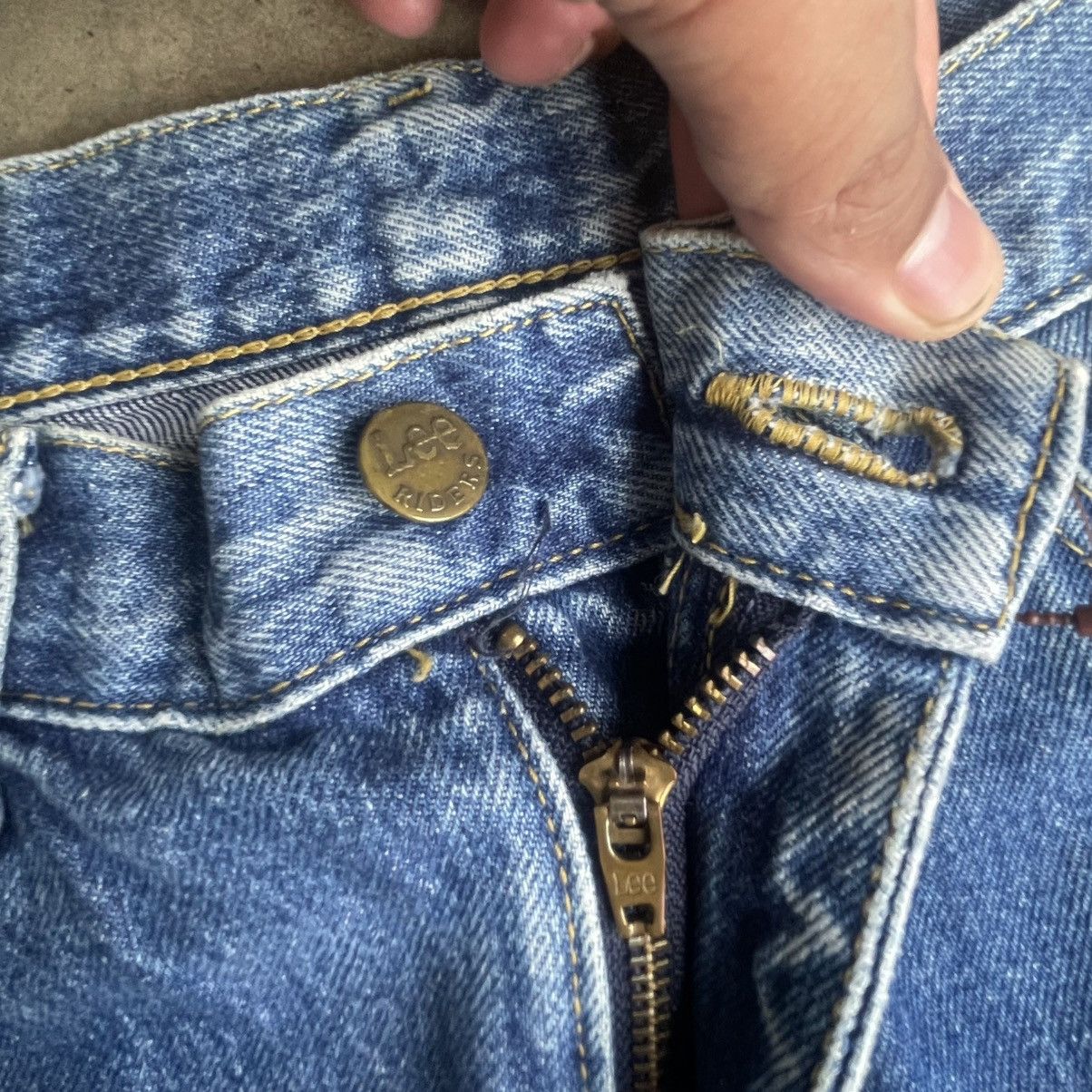Lee 🔥Vintage Lee Stoned Washed Ripped Distress Denim Jeans Size US 30 / EU 46 - 10 Thumbnail