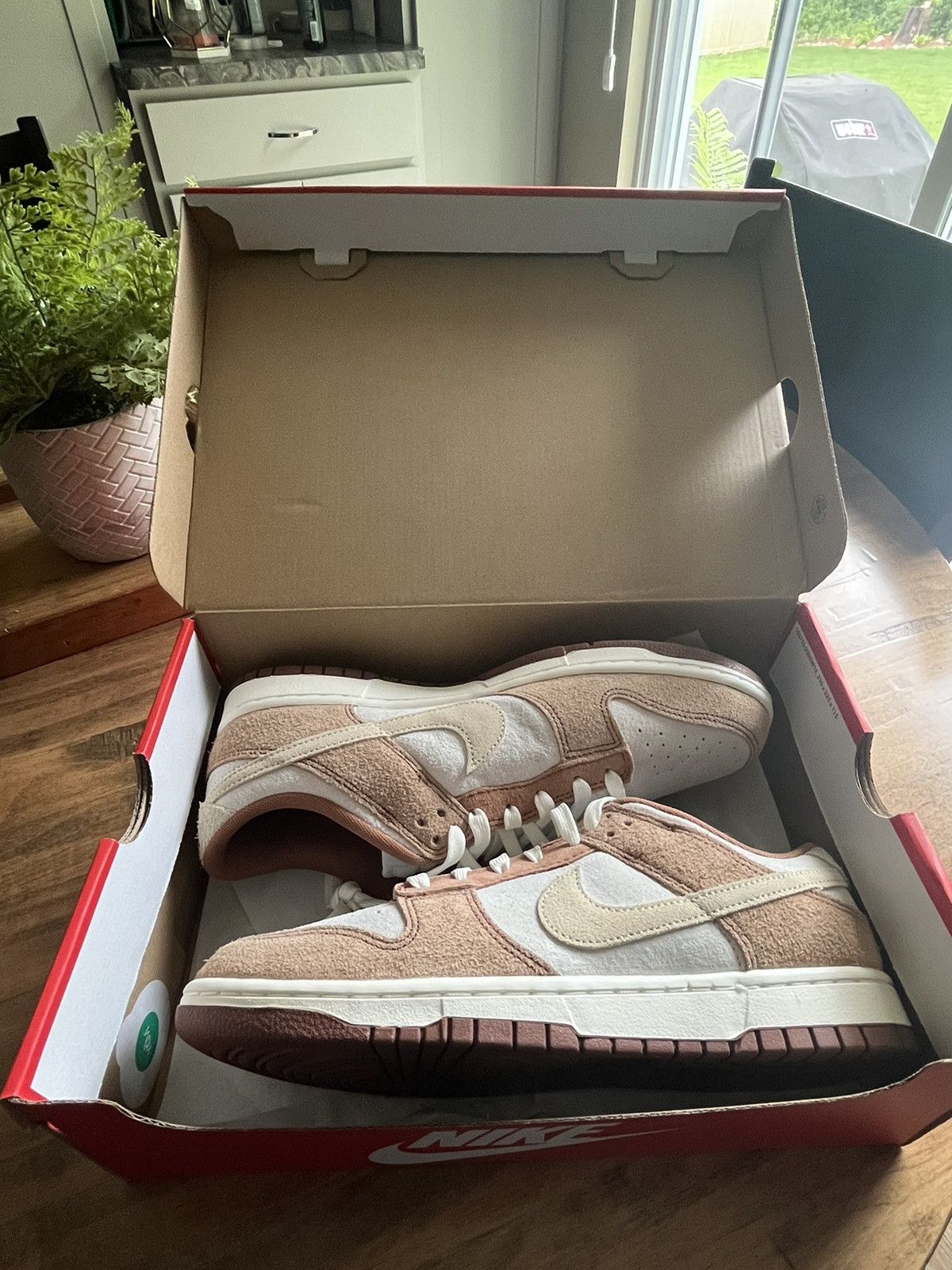 image of Nike Dunk Low “Medium Curry” Shoes in Brown, Men's (Size 11)