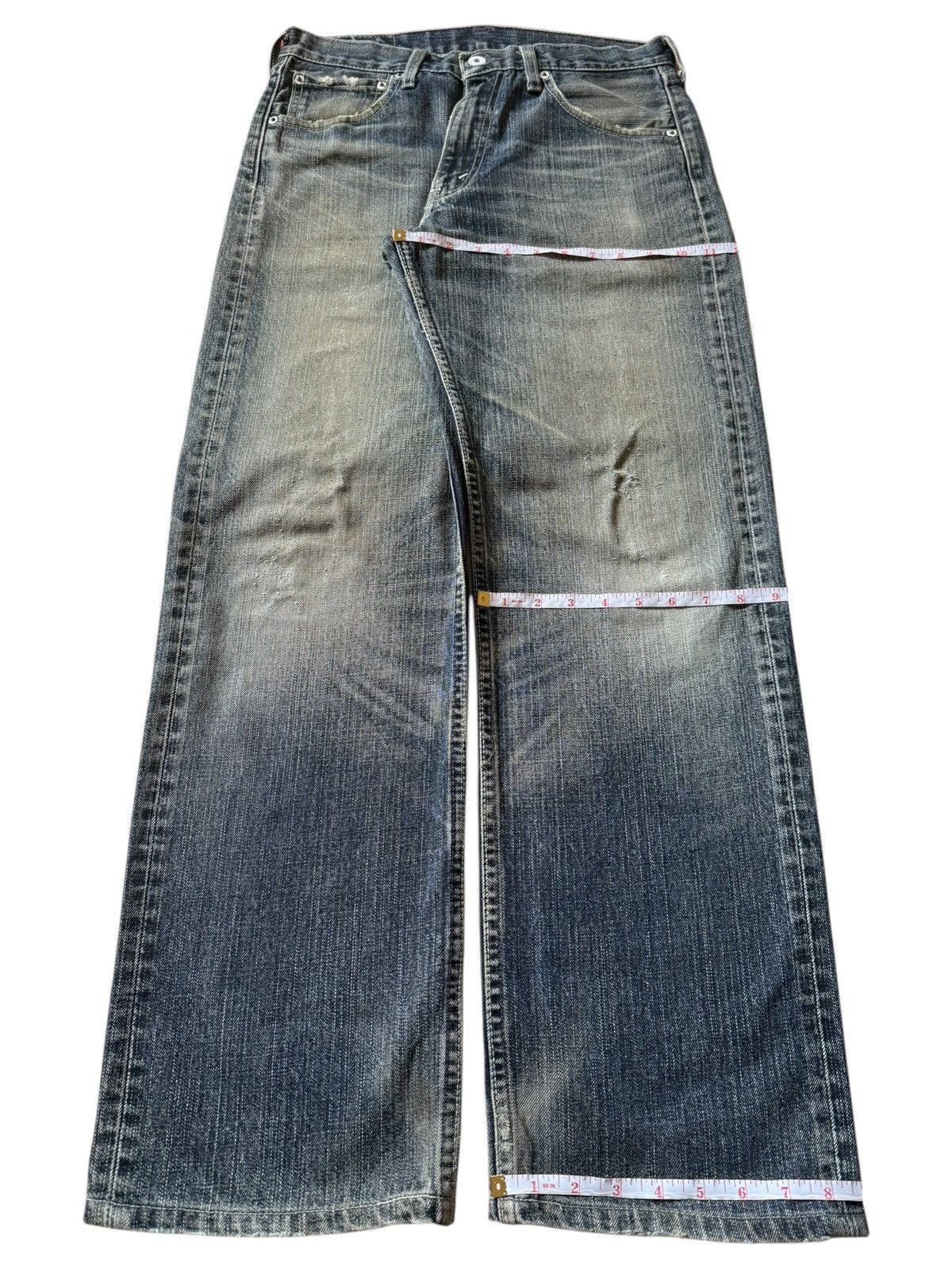 Levi's Vintage 90s Levis 503 Mud Wash Distress Baggy Jeans Size US 30 / EU 46 - 8 Thumbnail