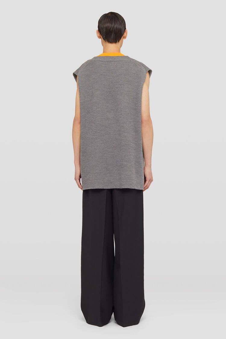 Jil Sander o1w1db10825 Crew-Neck Vest in Grey/Orange Size US M / EU 48-50 / 2 - 4 Thumbnail