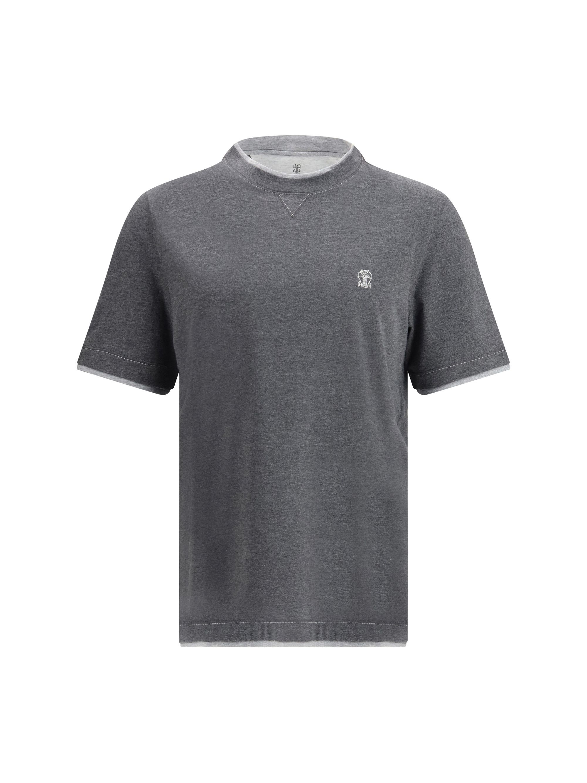 Brunello Cucinelli T-shirt in cotton with a logo Size US M / EU 48-50 / 2 - 1 Thumbnail