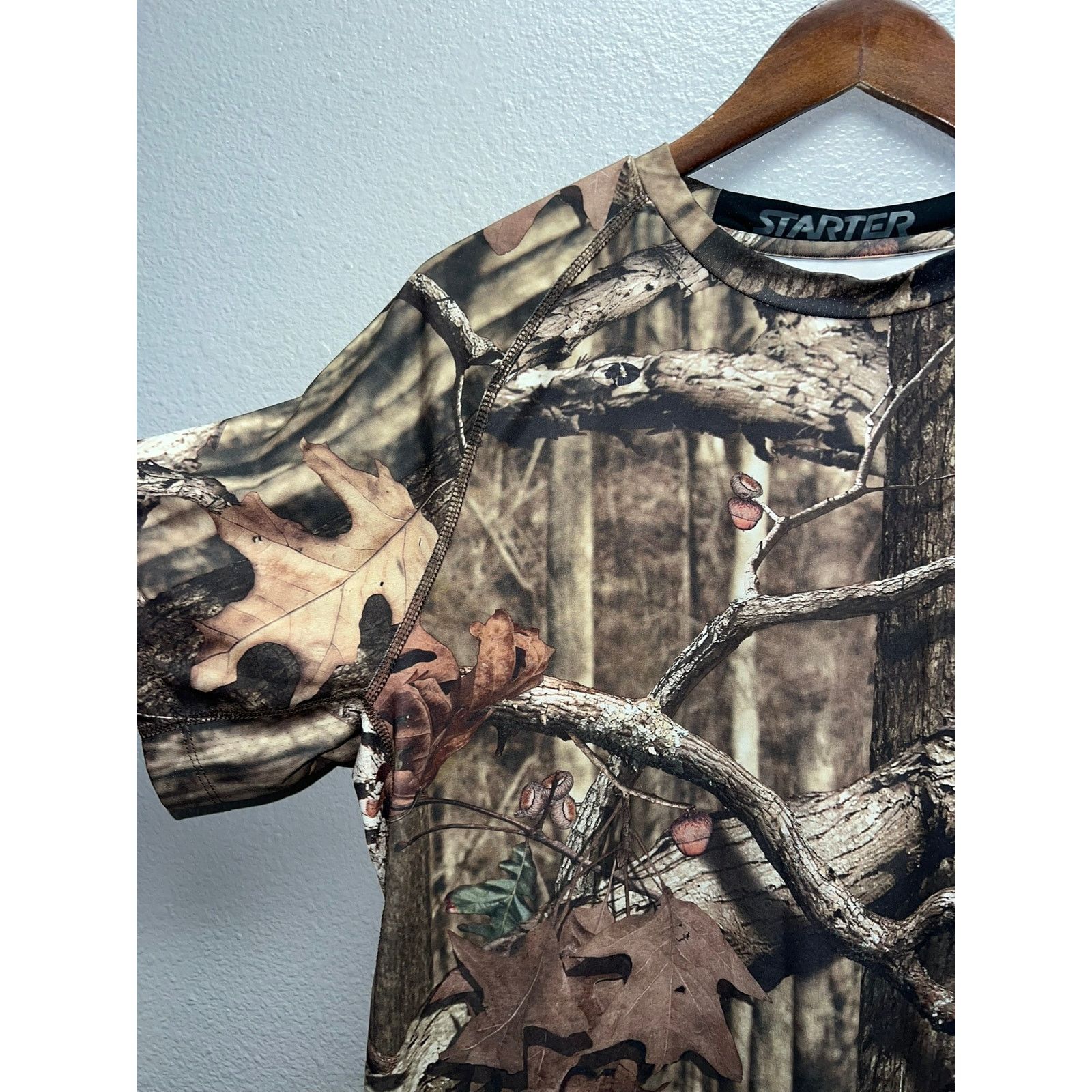 Starter Mossy Oak Break Up Camo Shirt Starter Polyester Green Tee M Size US M / EU 48-50 / 2 - 4 Thumbnail