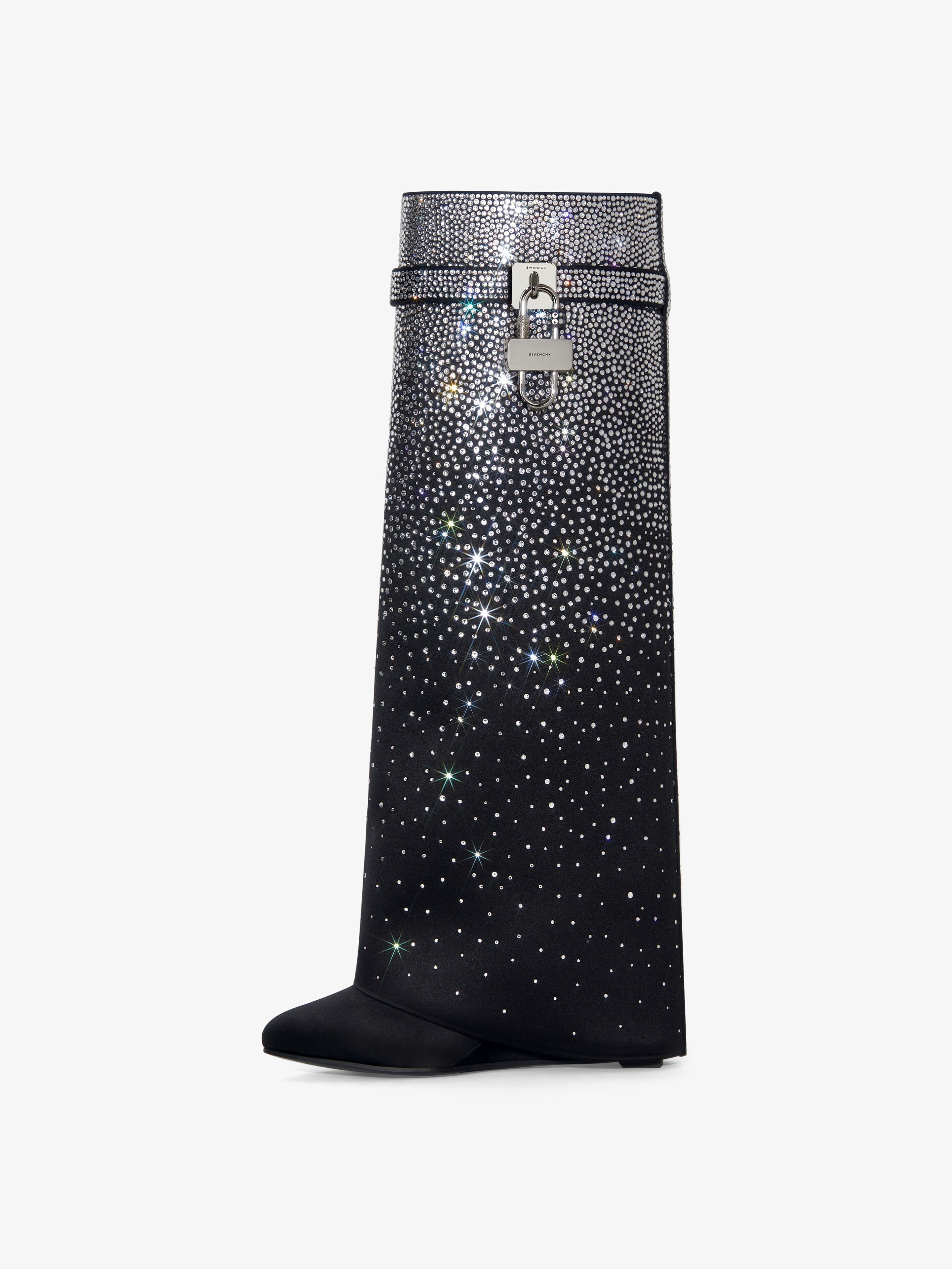 Givenchy o1srvl11e0525 Shark Lock Pant Boots 90mm in Black/Silver Size US 8 / IT 38 - 4 Thumbnail