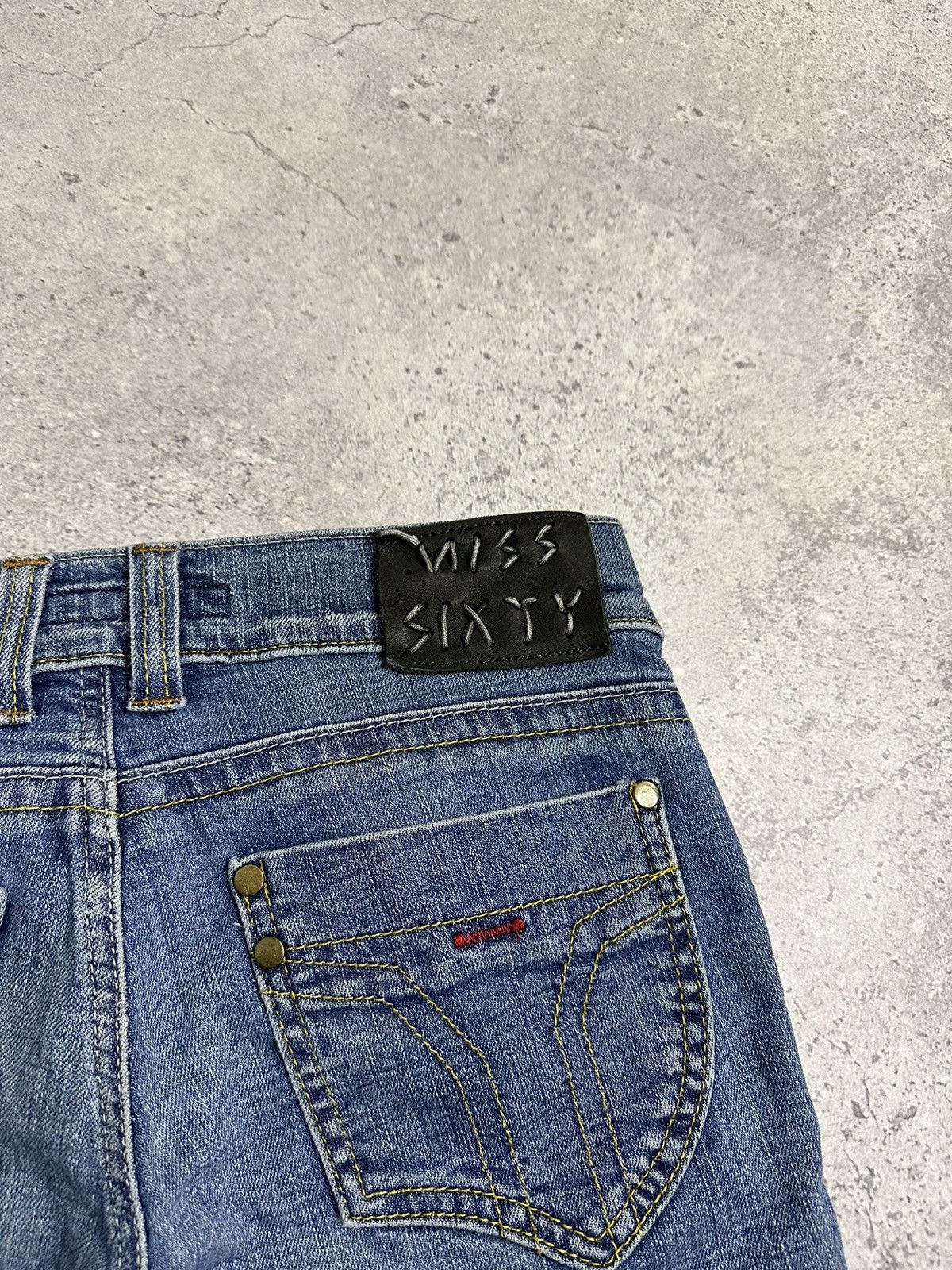 Miss Sixty Miss Sixty Style Binky 00s Y2k Low Rise Denim Blue Jeans Size 27" / US 4 / IT 40 - 9 Thumbnail
