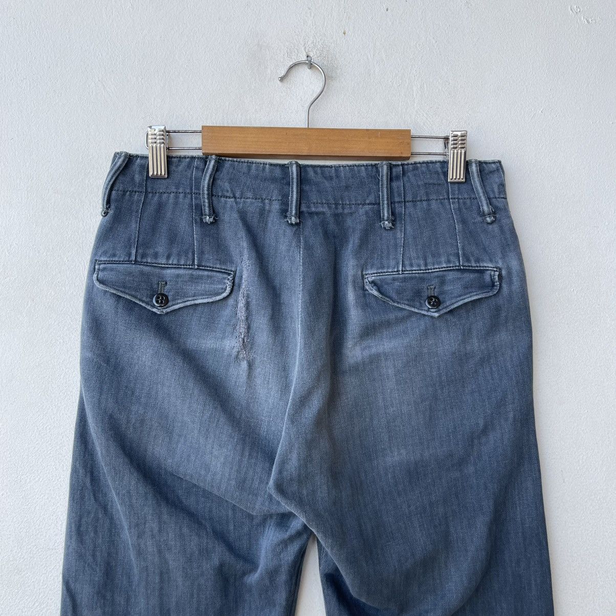 RRL Ralph Lauren RRL Ralph Lauren Herringbone Twill (HBT) Officer Trousers Size US 28 / EU 44 - 11 Thumbnail