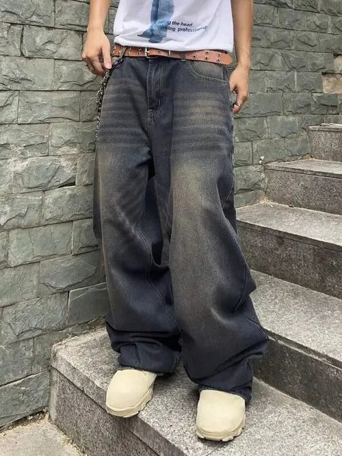 Jean Washed Baggy Denim Jeans Size US 32 / EU 48 - 3 Thumbnail