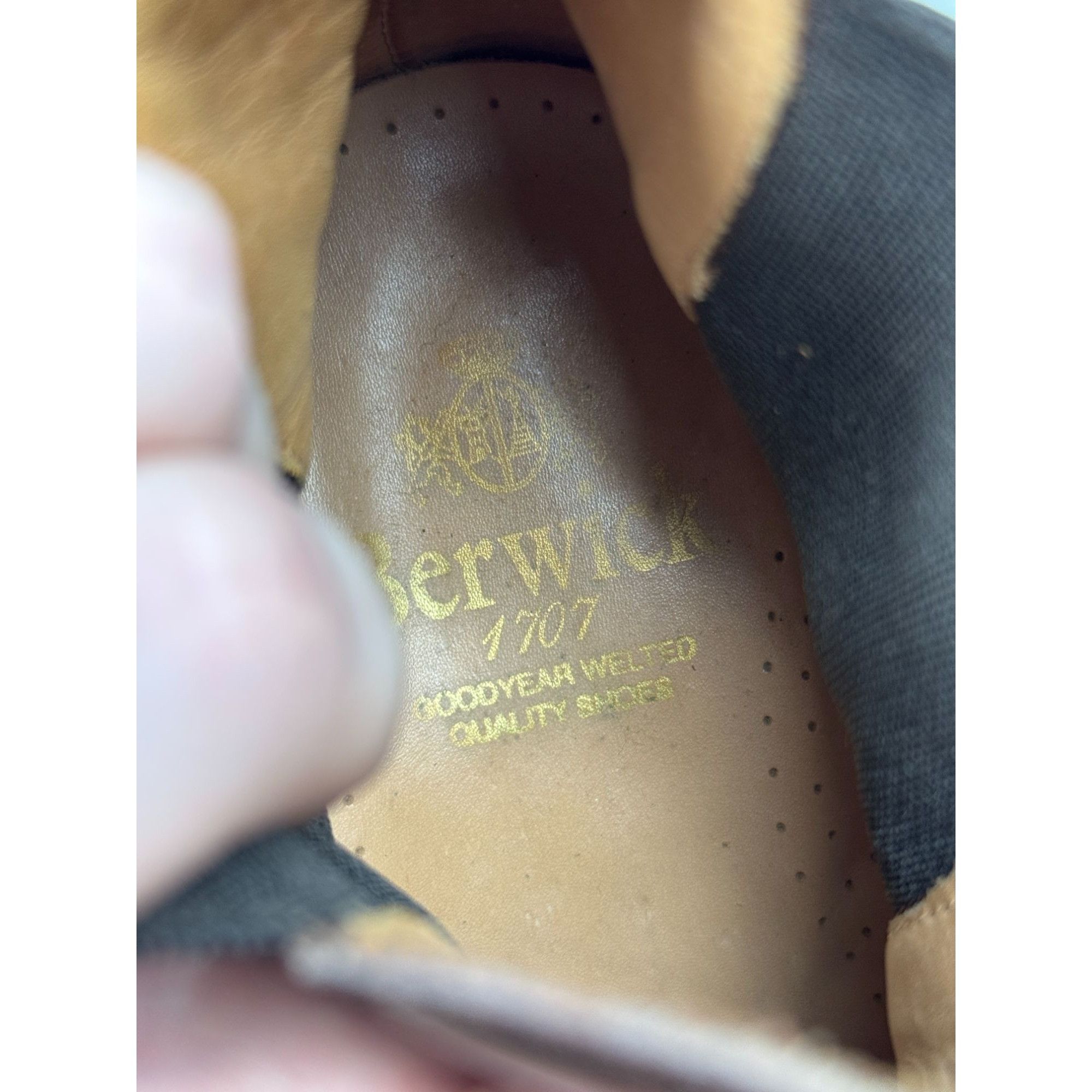 Berwick 1707 Berwick-1707 Brown Leather Square Toe Chelsea Boots (Y1173) Size US 9 / EU 42 - 11 Thumbnail