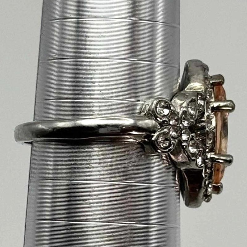 Other Silver & Pink Crystal Ring Size ONE SIZE - 6 Thumbnail