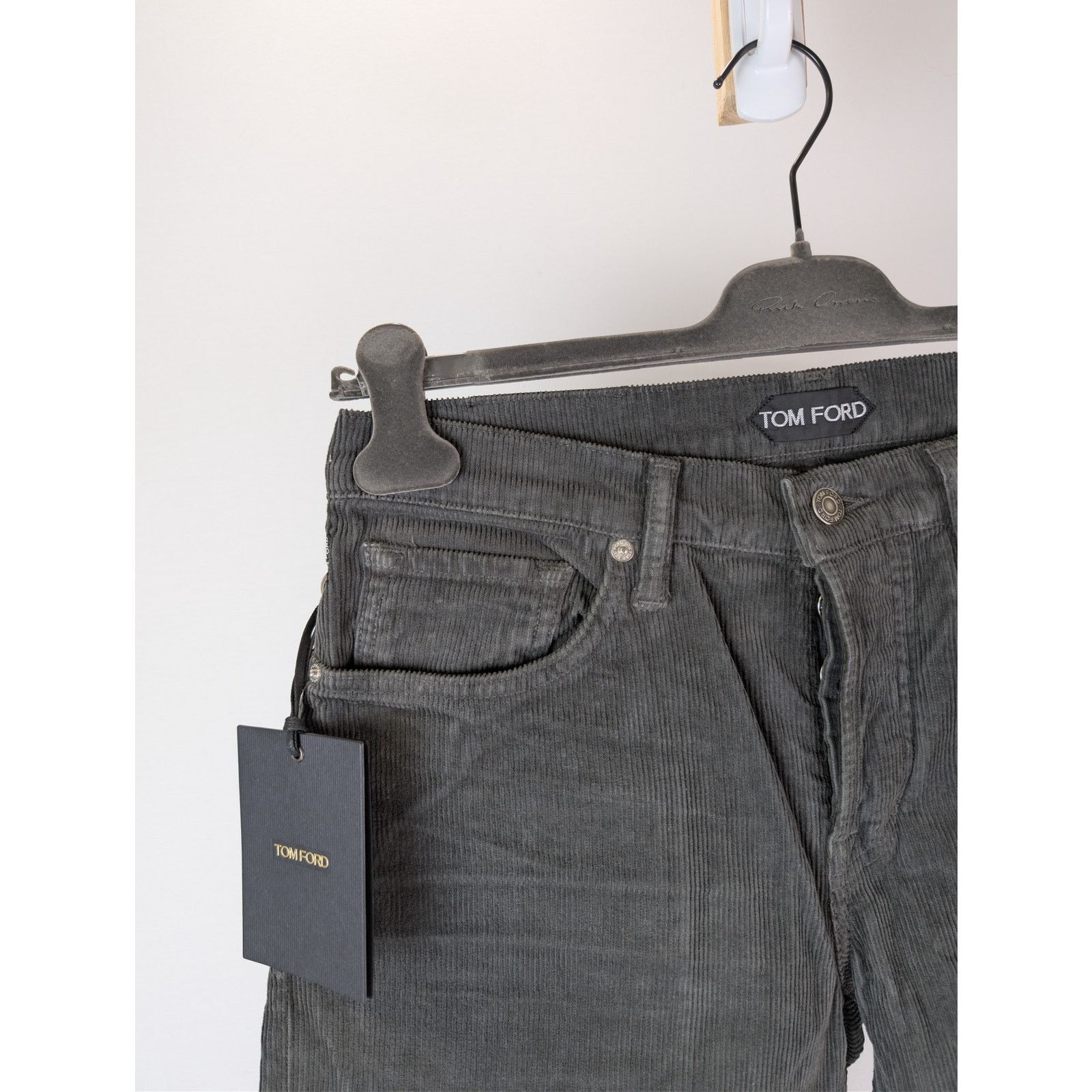 Tom Ford o1rshd1 Slim Fit Coated Denim Jeans in Black / Grey Size US 34 / EU 50 - 6 Thumbnail