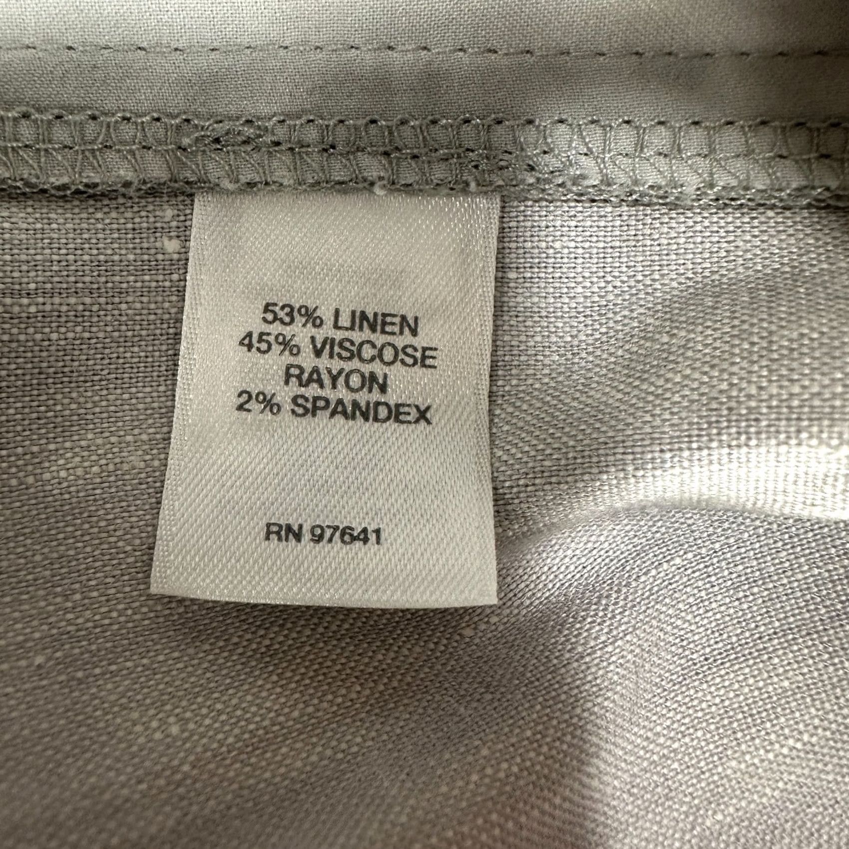 J. Jill VINTAGE J. Jill Linen Stretch Pants Womens Large Petite Beige Crop Pockets Pull On Size 25" / US 0 / IT 36 - 5 Thumbnail