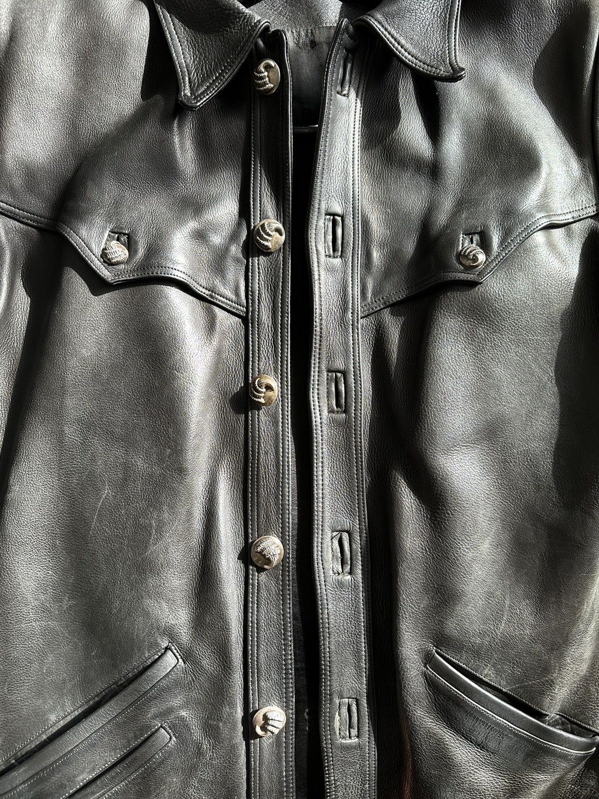 Chrome Hearts RARE Talon Leather Motorcycle Jacket 1993 Size US M / EU 48-50 / 2 - 5 Thumbnail