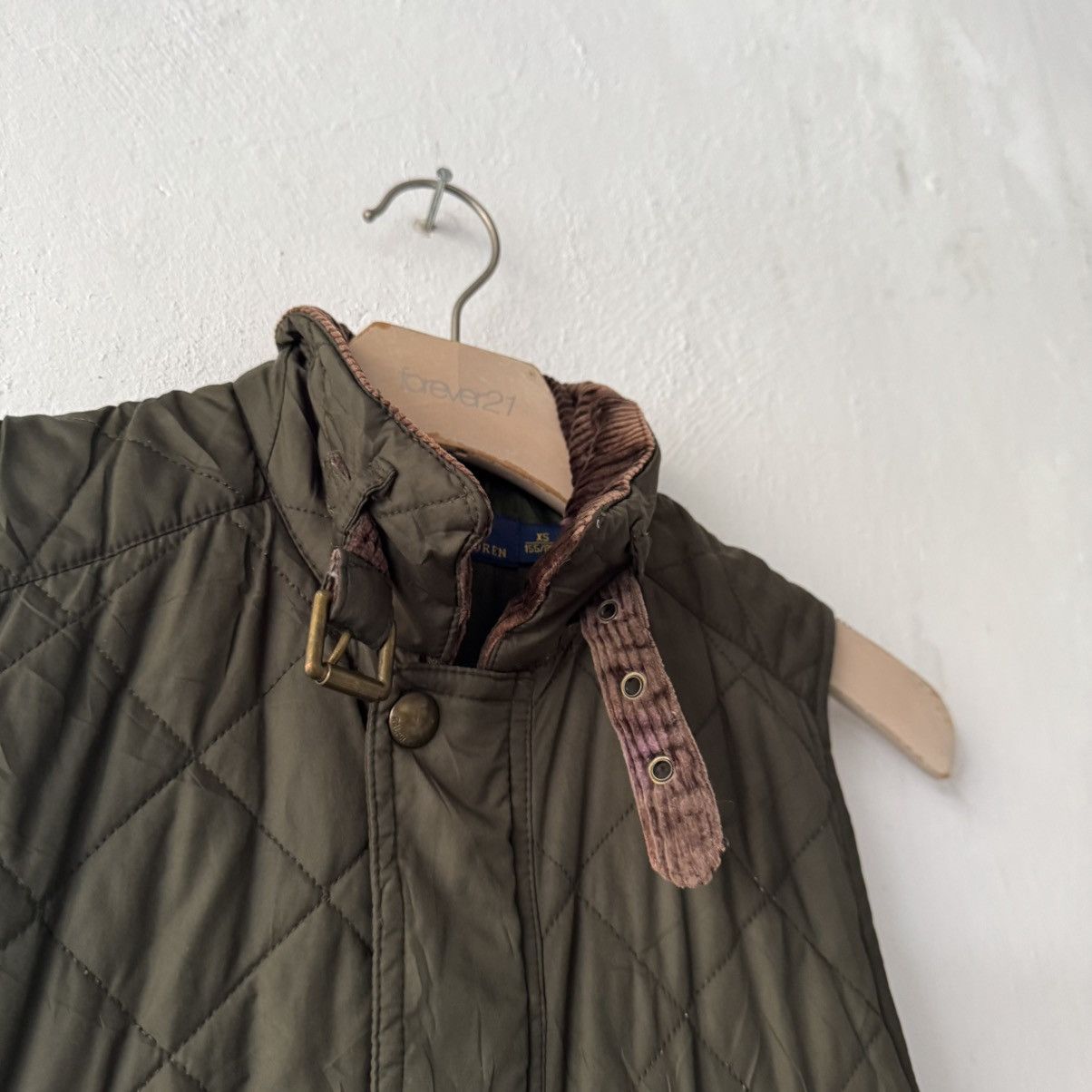 Polo Ralph Lauren Quilted Puffer Corduroy Vest Size US XS / EU 42 / 0 - 5 Thumbnail