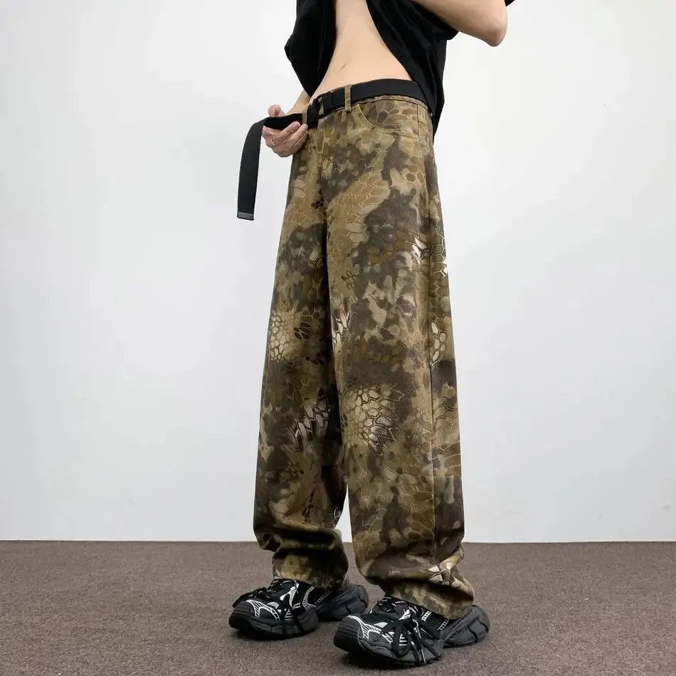 Japanese Brand Retro loose casual straight leg camouflage jeans Size US 32 / EU 48 - 3 Thumbnail