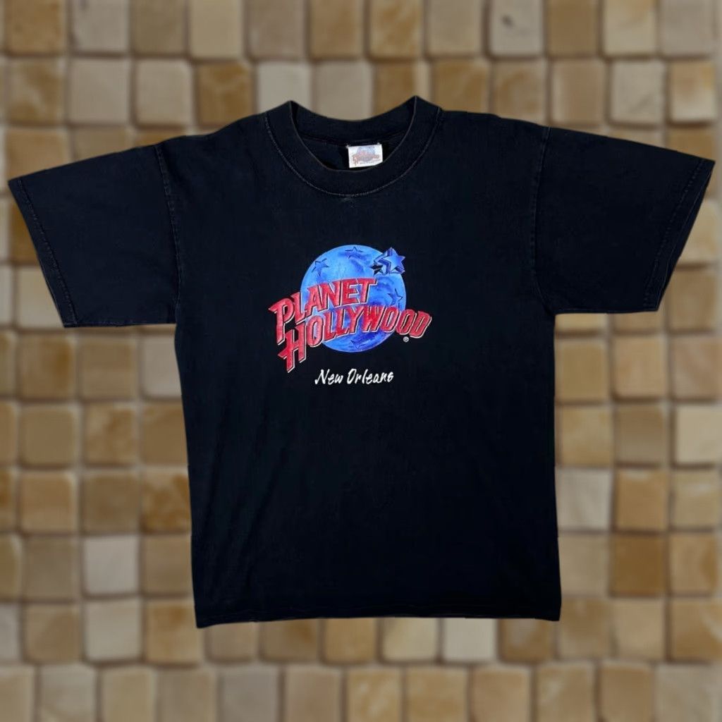 Planet Hollywood VINTAGE Planet Hollywood New Orleans Souvenir Logo Graphic Black T-Shirt Medium Size US M / EU 48-50 / 2 - 1 Thumbnail