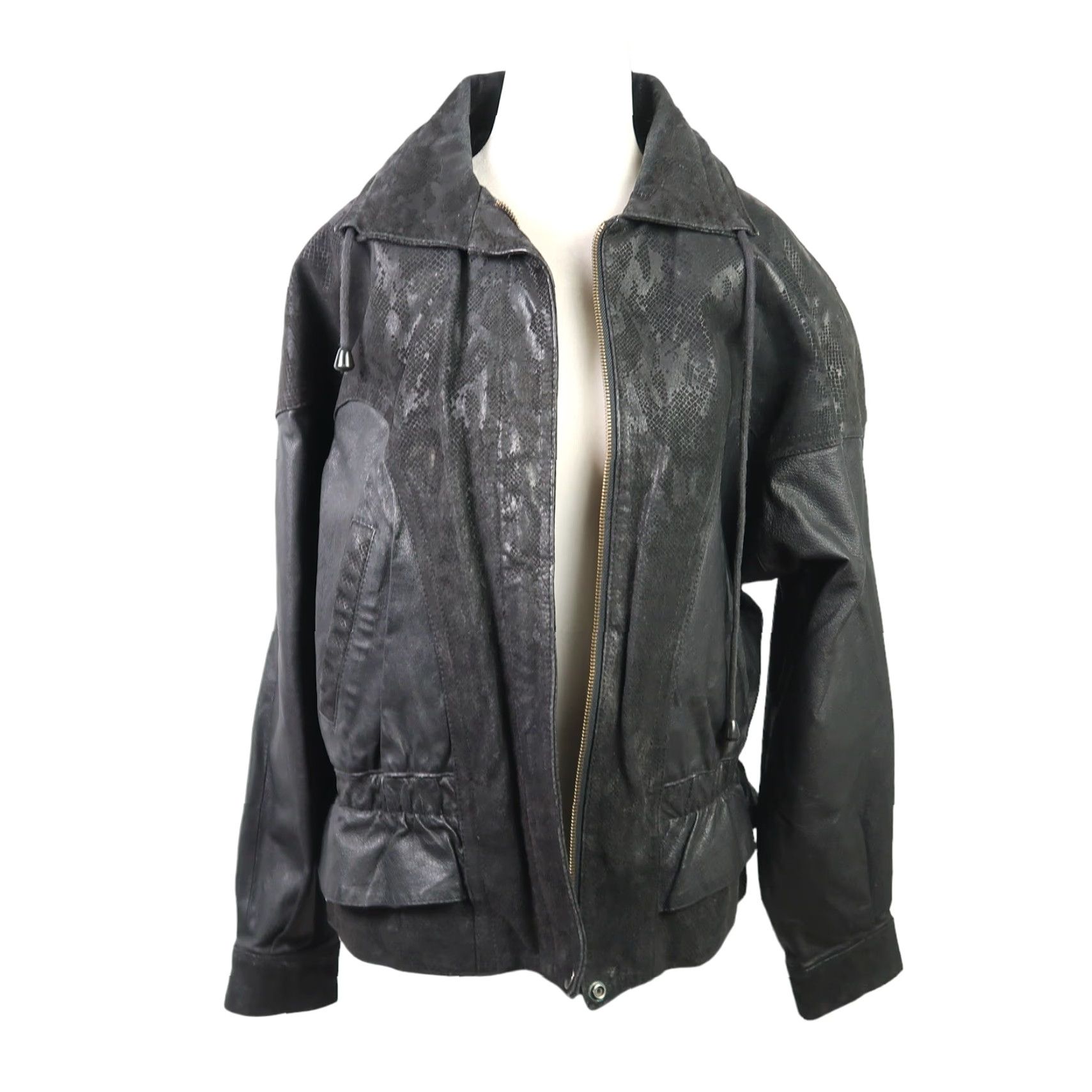 Vintage VINTAGE Wilsons Leather Snake Jacket Leather Suede Feminine 90s Biker Women's M Black Long Sleeve Zip Fall/Winter Casual Womens Size M / US 6-8 / IT 42-44 - 5 Thumbnail