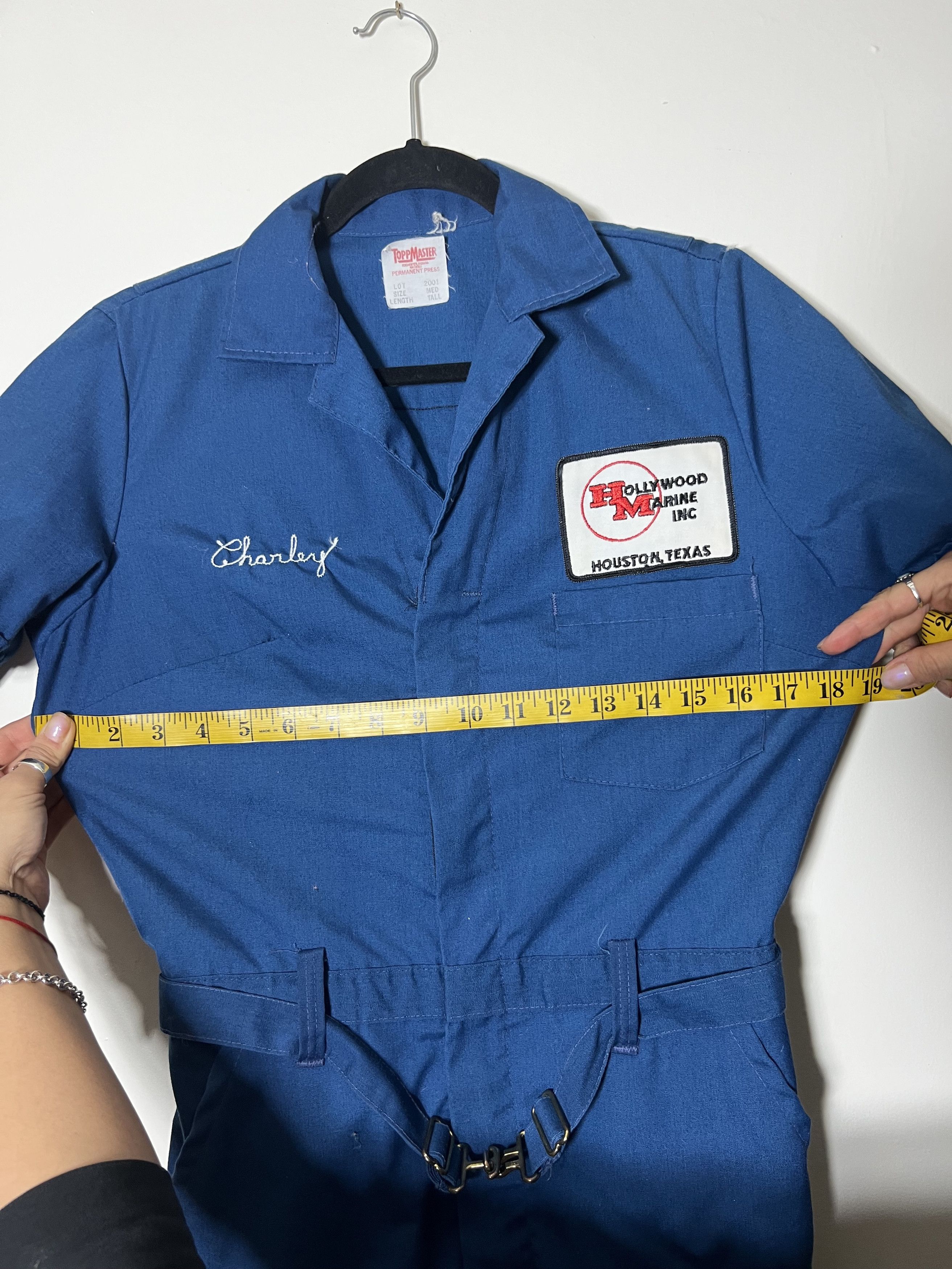 Vintage Vintage 60's Topp Master Jumpsuit - Hollywood Marine Inc. Size 29" - 14 Thumbnail