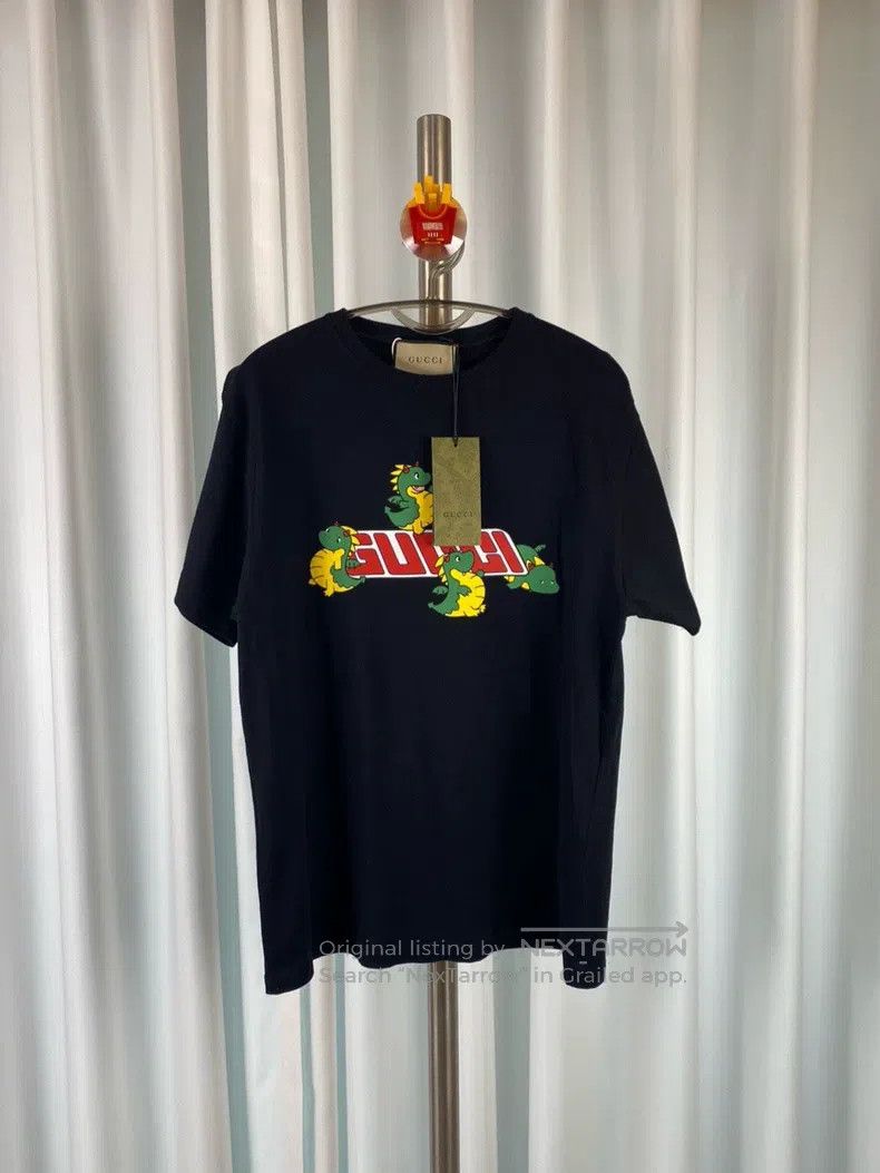 Gucci Gucci Black Little Fly Dragon Print Short Sleeve Size US XS / EU 42 / 0 - 1 Thumbnail