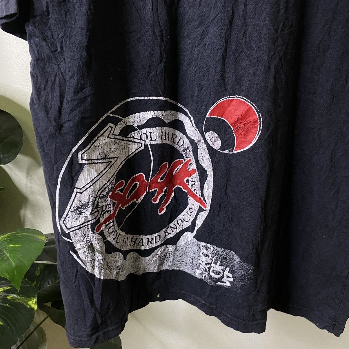 Vintage Y2K School Of Hard Knocks SOHK Hip Hop Jnco Style Faded Tee Size US XL / EU 56 / 4 - 7 Thumbnail
