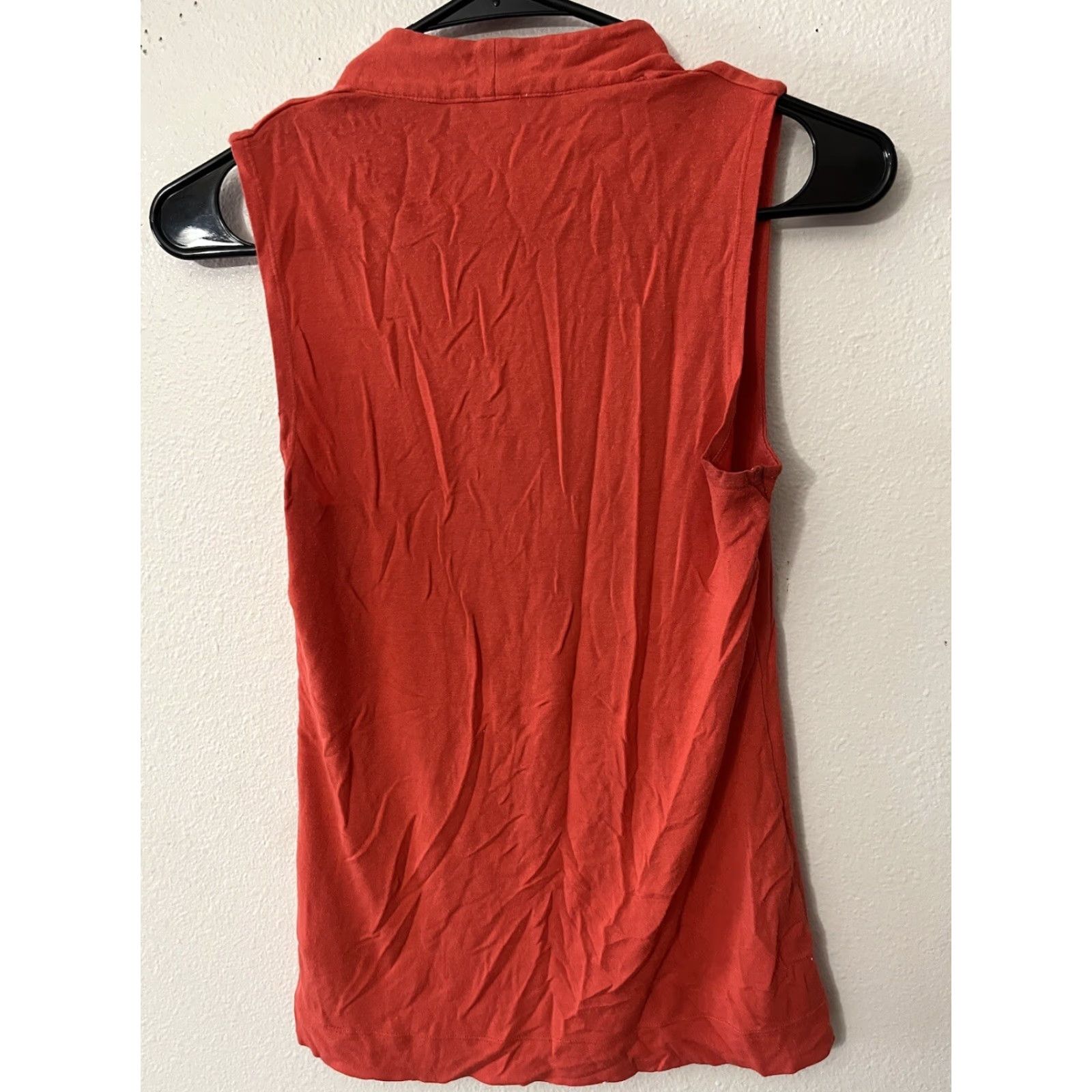 H&M H & M Blouse Top Sleeveless V-Neck Chiffon Orange Small Size S Sz Size S / US 4 / IT 40 - 2 Thumbnail