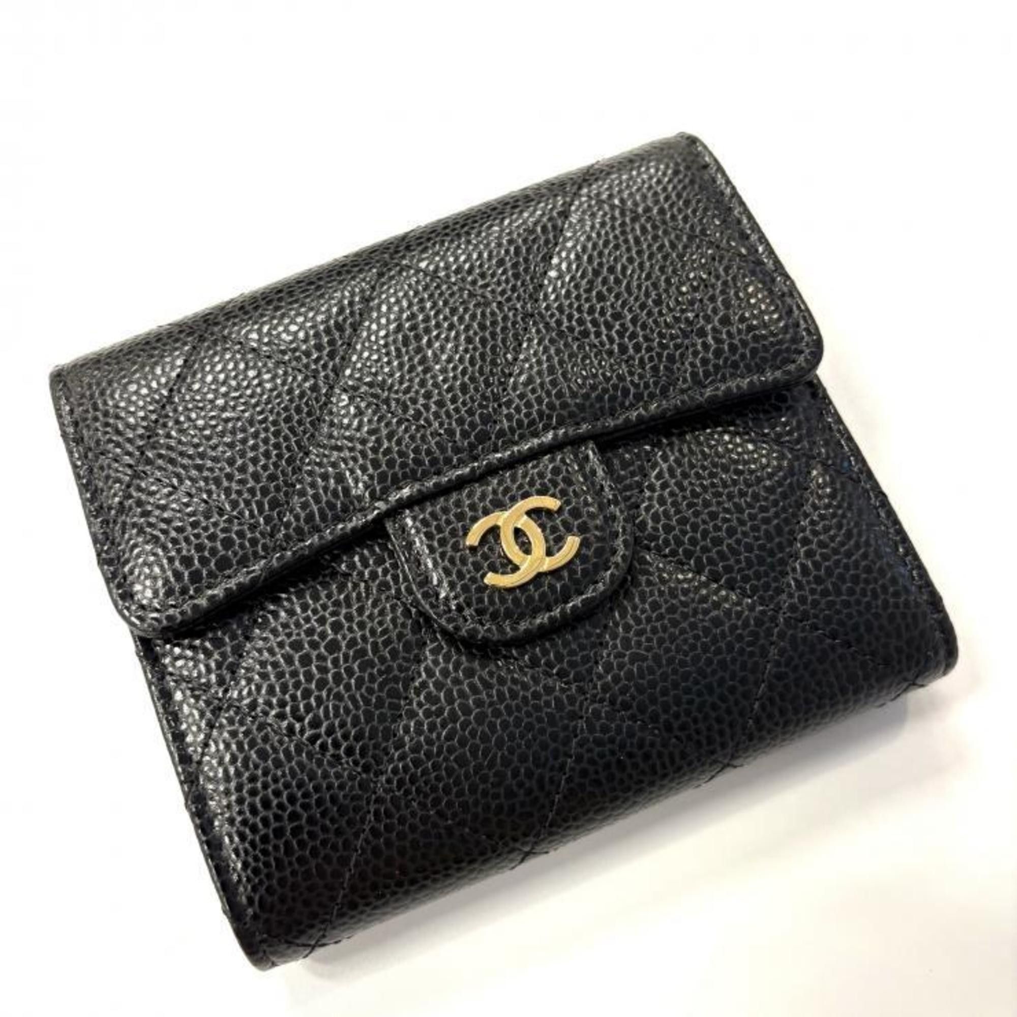 Chanel CHANEL Matelasse Classic Small Flap Wallet with Coco Mark in Caviar Leather, Black, AP0231 Size ONE SIZE - 1 Thumbnail