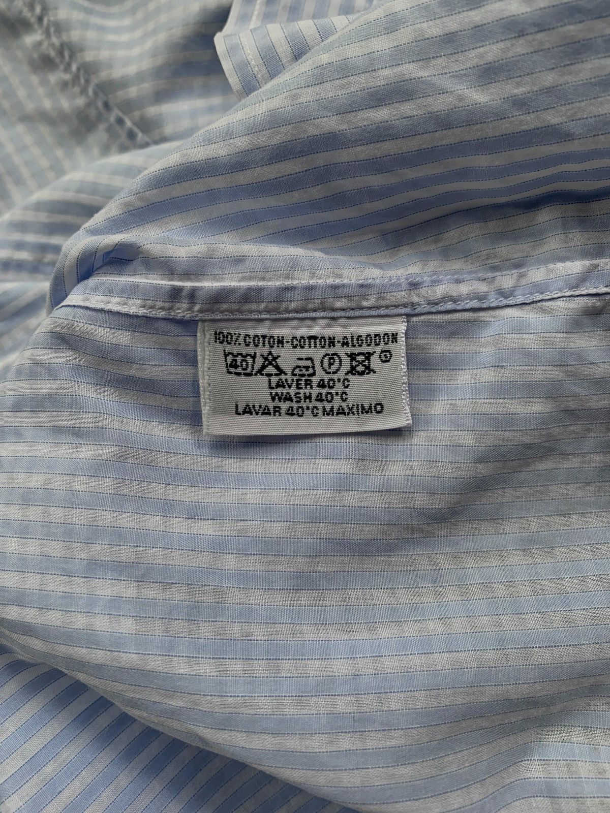 Hermes FREE TAX! 2000s Striped Light Cotton Shirt Size US L / EU 52-54 / 3 - 8 Thumbnail