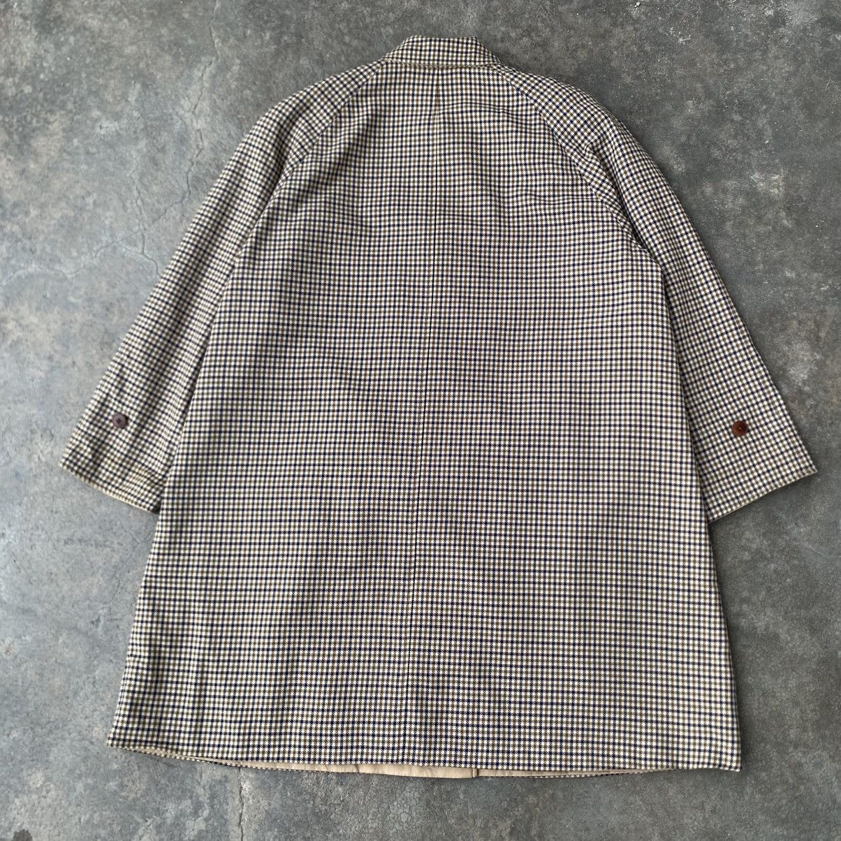 Aquascutum Aquascutum Reversible Houndstooth Balmacaan & Beige Mac Coat Size XL / US 12-14 / IT 48-50 - 3 Thumbnail