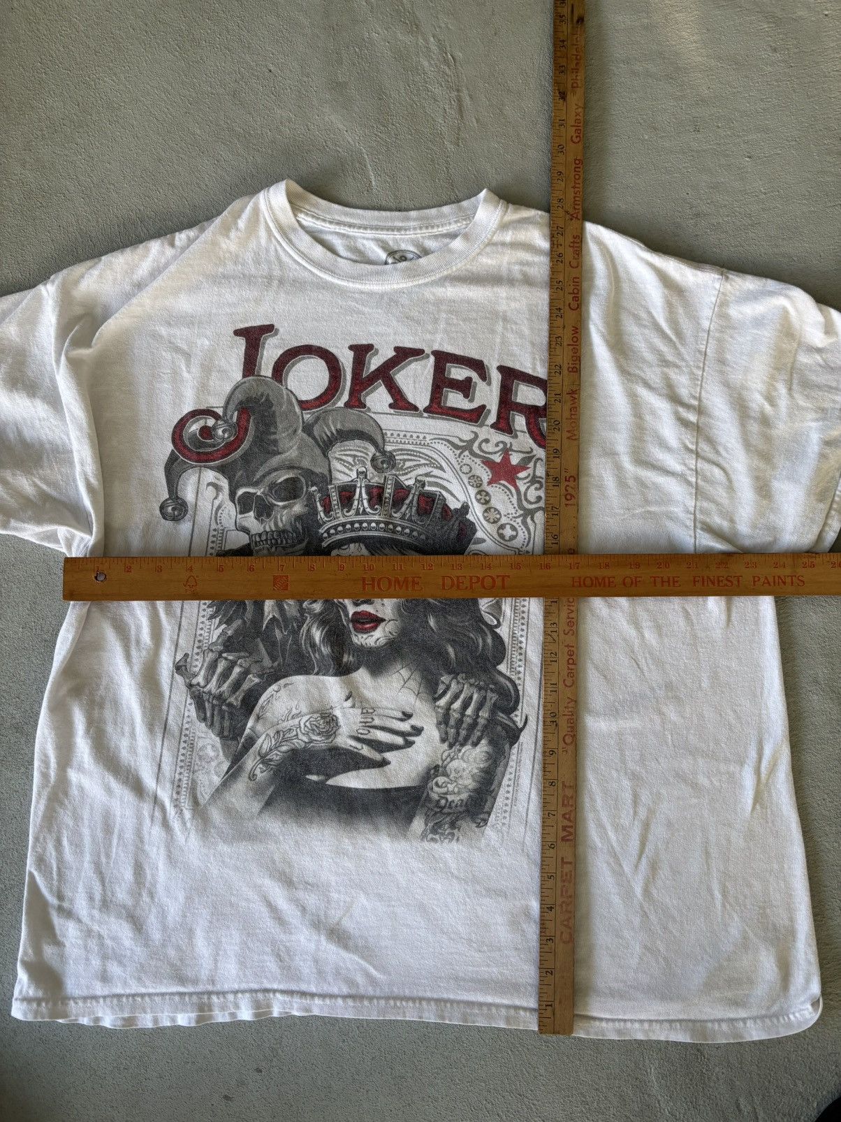 Vintage XXL White Joker Graphic Tee with Bold Front Graphics Size US XXL / EU 58 / 5 - 2 Thumbnail