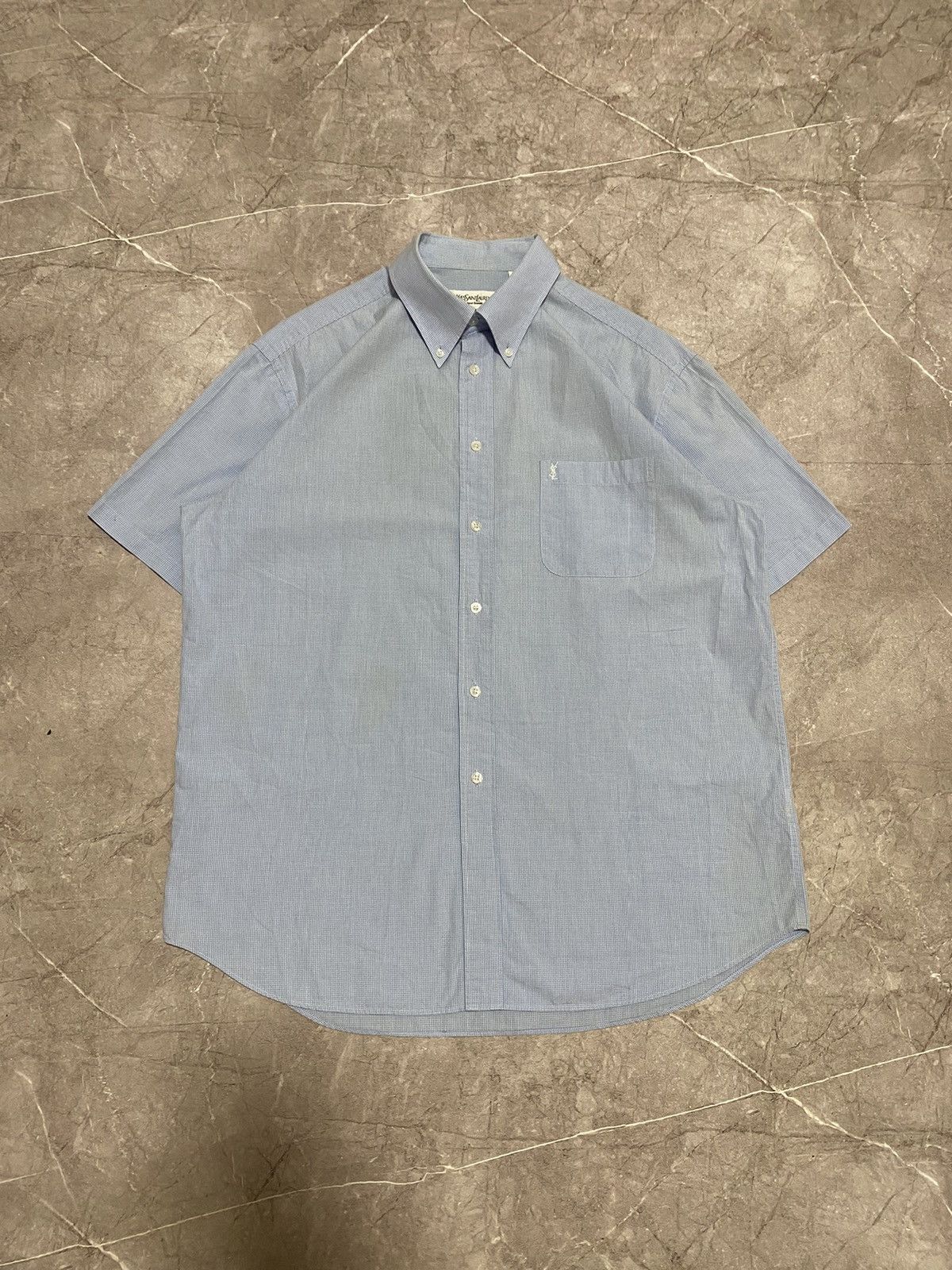 Yves Saint Laurent Yves Saint Laurent Pour Bomme Short Sleeve Shirt Button Up Size US L / EU 52-54 / 3 - 2 Thumbnail