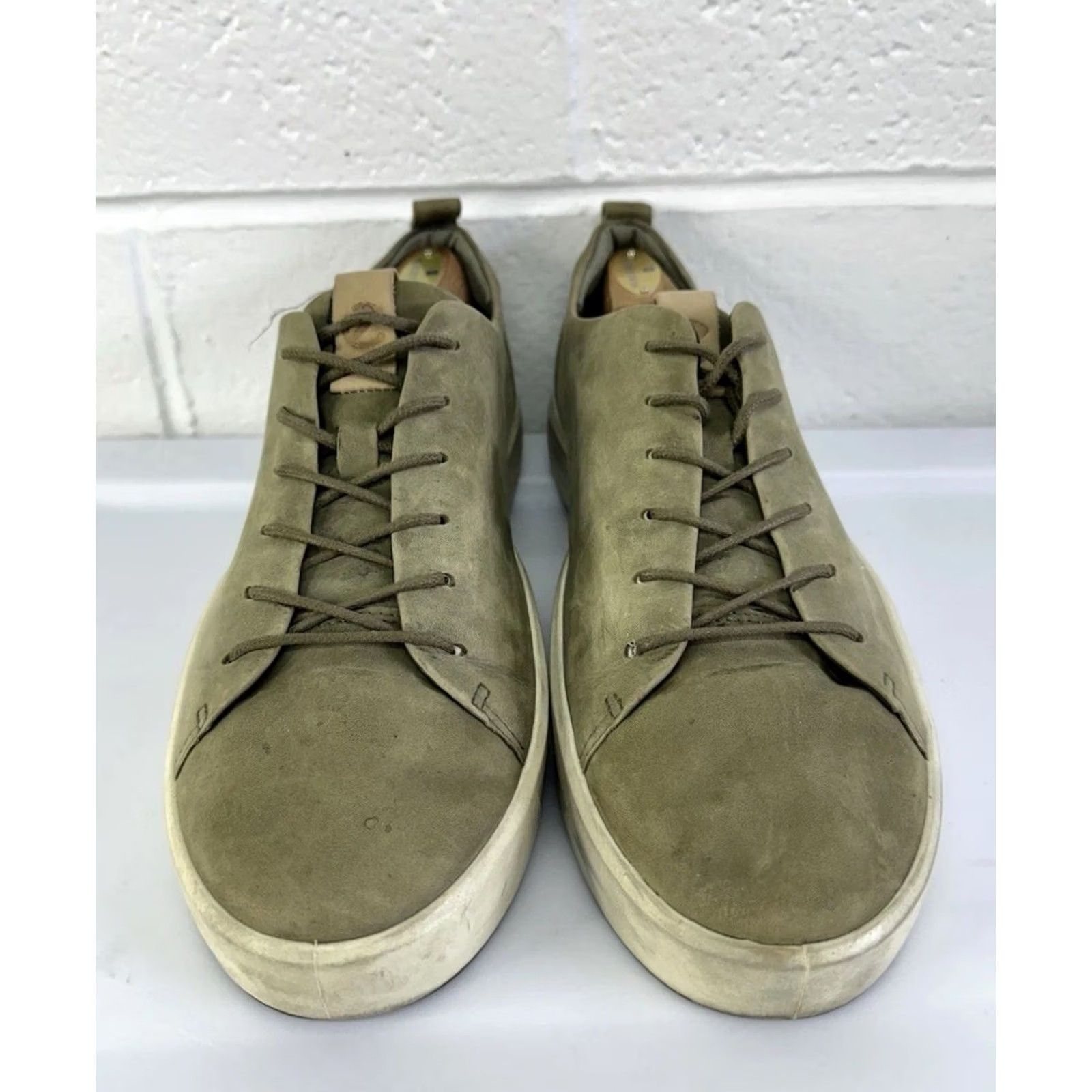 Ecco Ecco Men's Soft 8 Sneaker Lace Up Olive Green Size 12 EU 46 Size US 12 / EU 45 - 3 Thumbnail