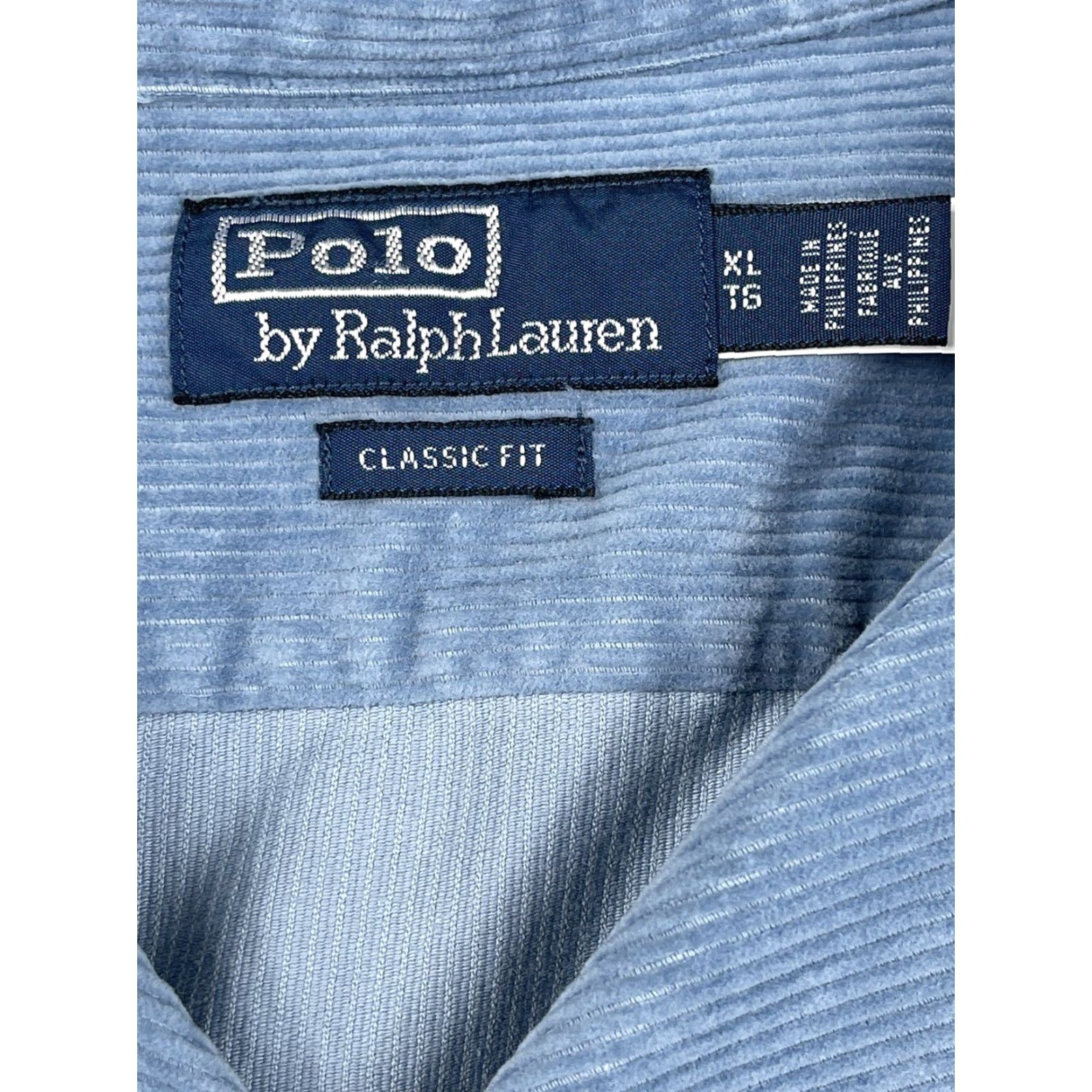 Polo Ralph Lauren Polo Ralph Lauren Shacket Corduroy Button-Up Shirt XL Men Blue Pockets Classic Fit Button-Up Shirt Men Size US XL / EU 56 / 4 - 2 Thumbnail