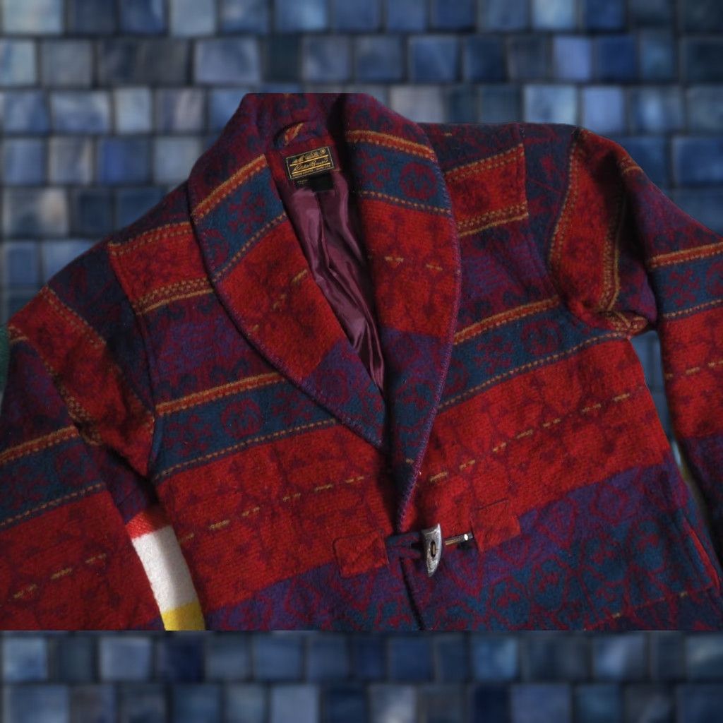 Eddie Bauer VTG Eddie Bauer Southwest Aztec Striped Wool Lined Coat Jacket Womens L Size L / US 10 / IT 46 - 1 Thumbnail