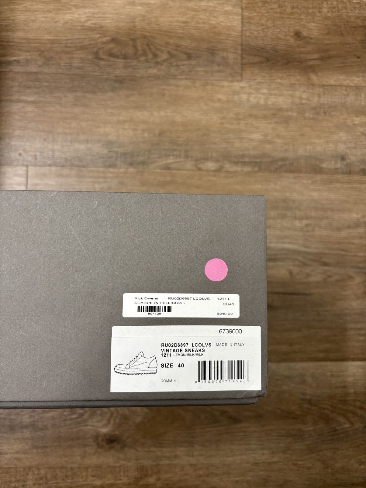 Rick Owens **RARE Rick Owens Vintage Sneak Lemon/Milk/Milk Size US 7 / EU 40 - 20 Thumbnail
