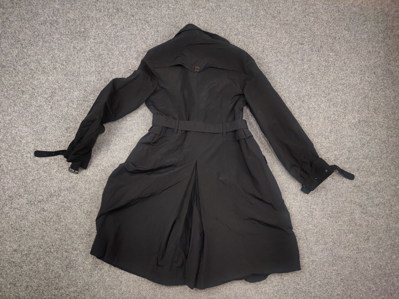 MAX&Co. MAX&co Design Max Mara long Trench coat Nylon Belt Jacket Size L / US 10 / IT 46 - 9 Thumbnail